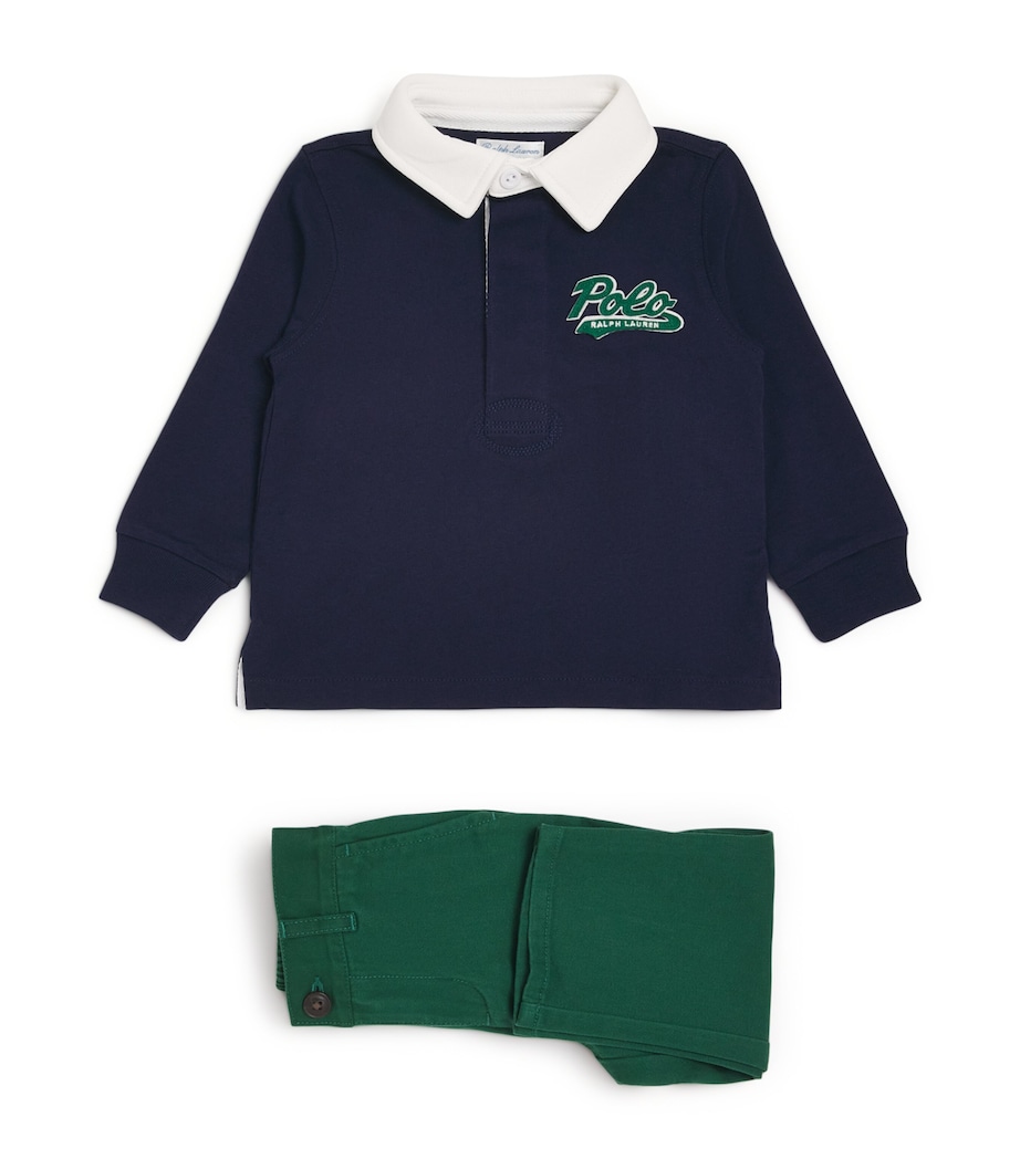 Rugby Shirt and Jeans Set (3-24 Months) NAVY Image 1