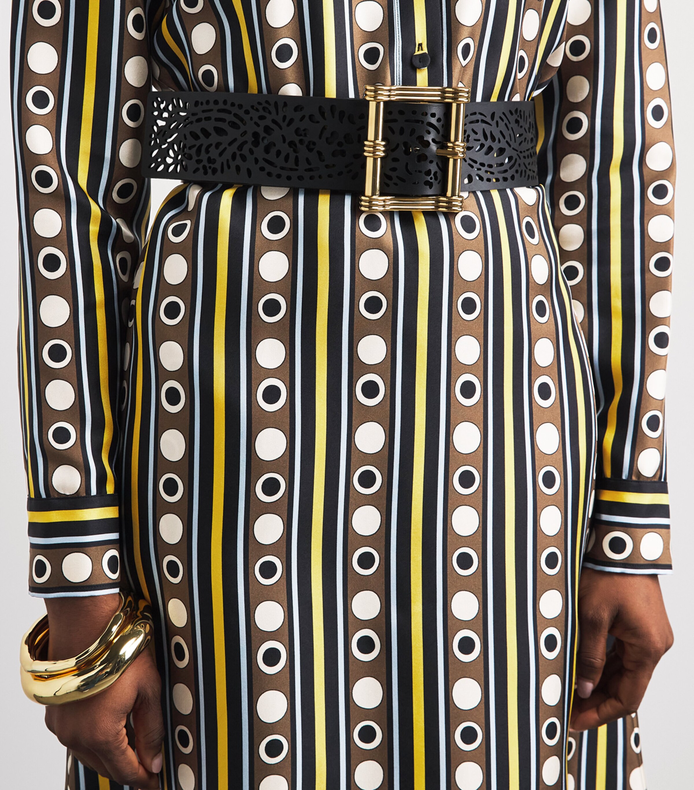 La Doublej Womens Silk Printed Maxi Shirt Dress Sanctuary Image 6