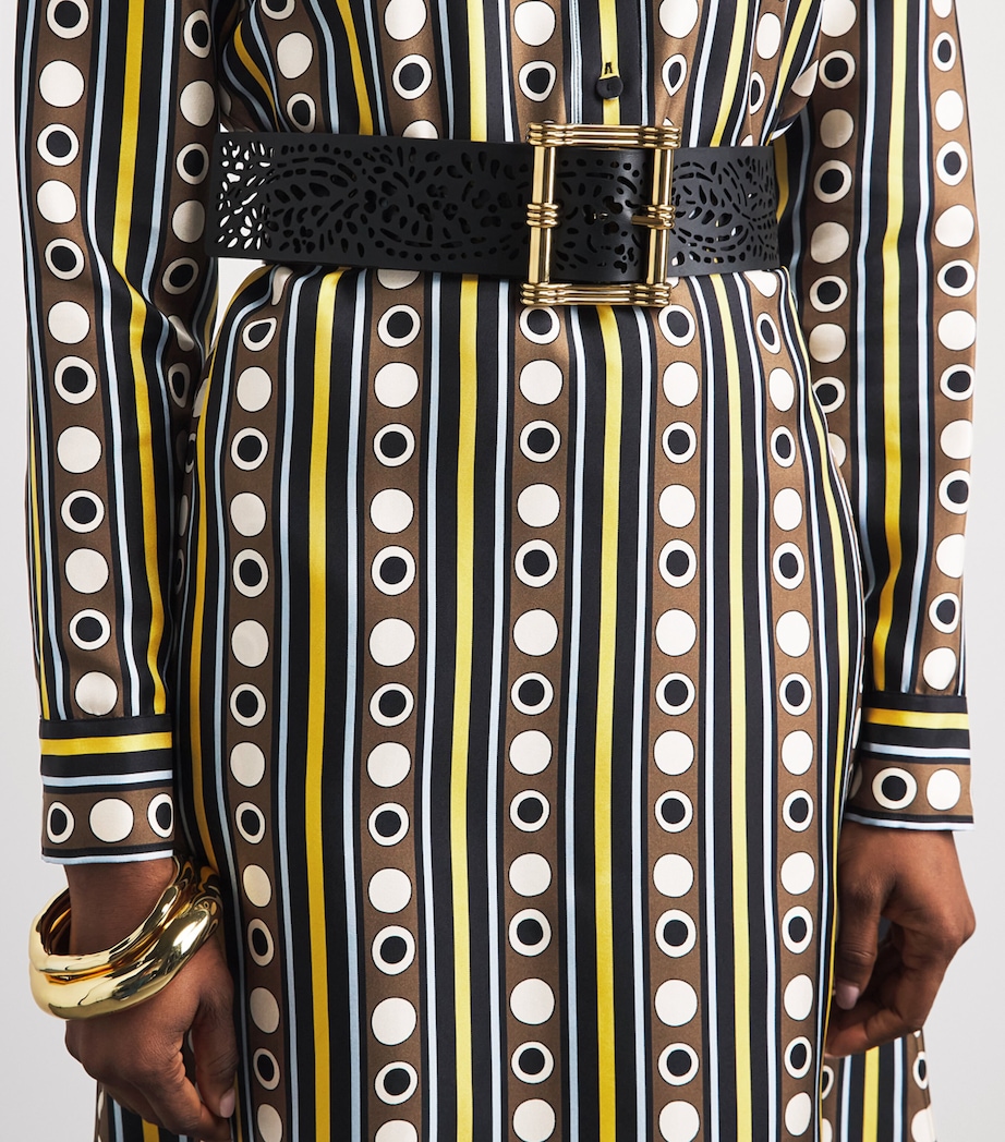 La Doublej Womens Silk Printed Maxi Shirt Dress Sanctuary Image 6
