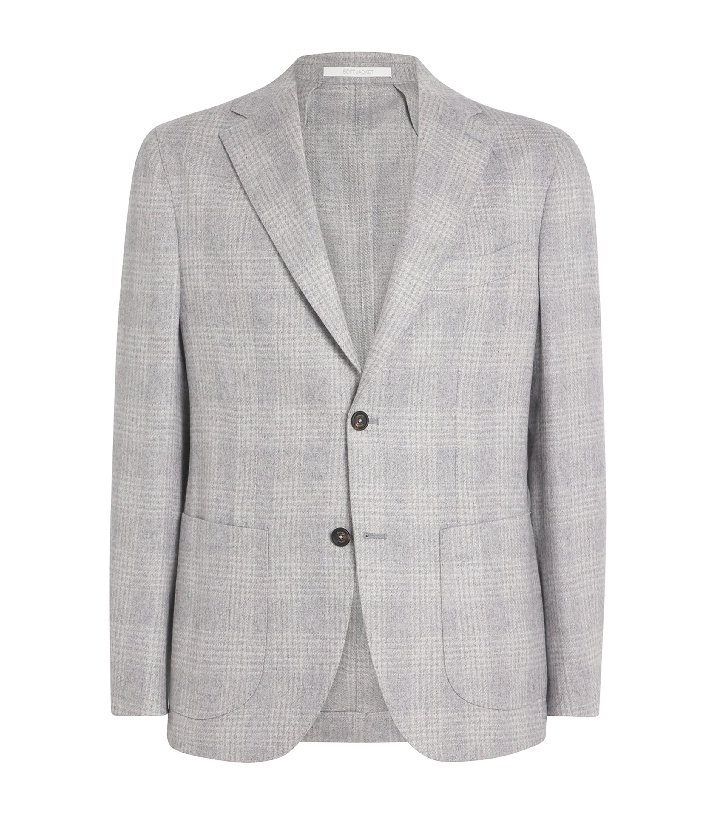 Single-Breasted Check Blazer GRIGIO CHIARO MELANG Image 1