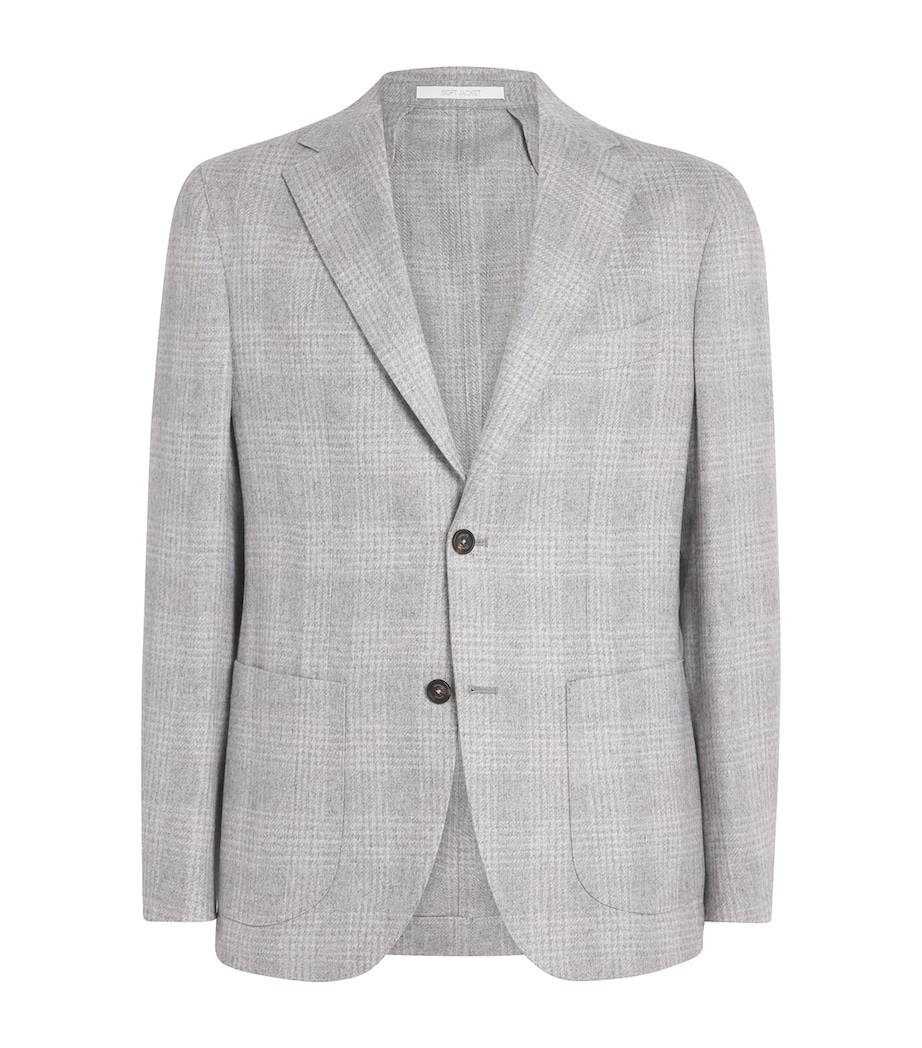 Single-Breasted Check Blazer GRIGIO CHIARO MELANG Image 1