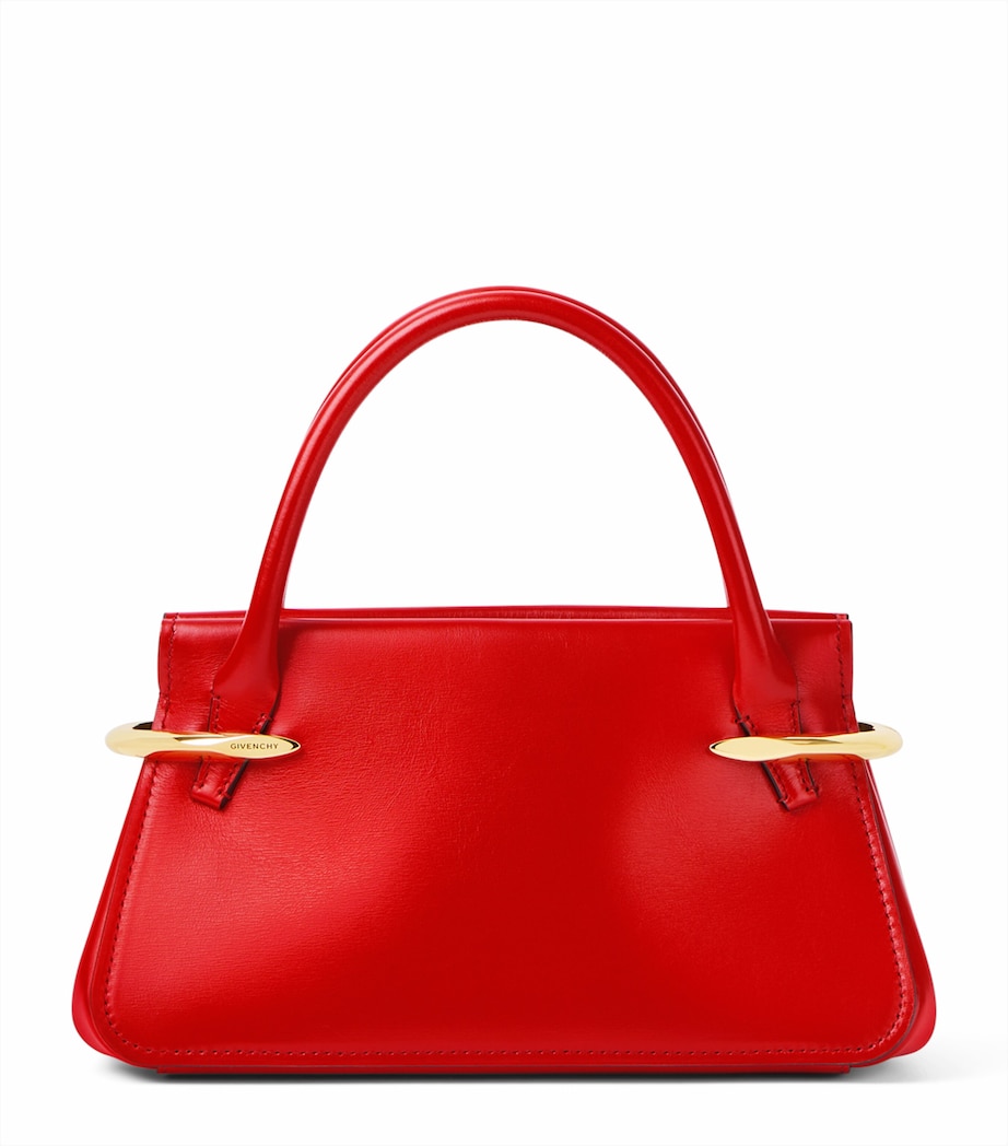 Mini Leather Pinch Top-Handle Bag DEEP RED Image 1