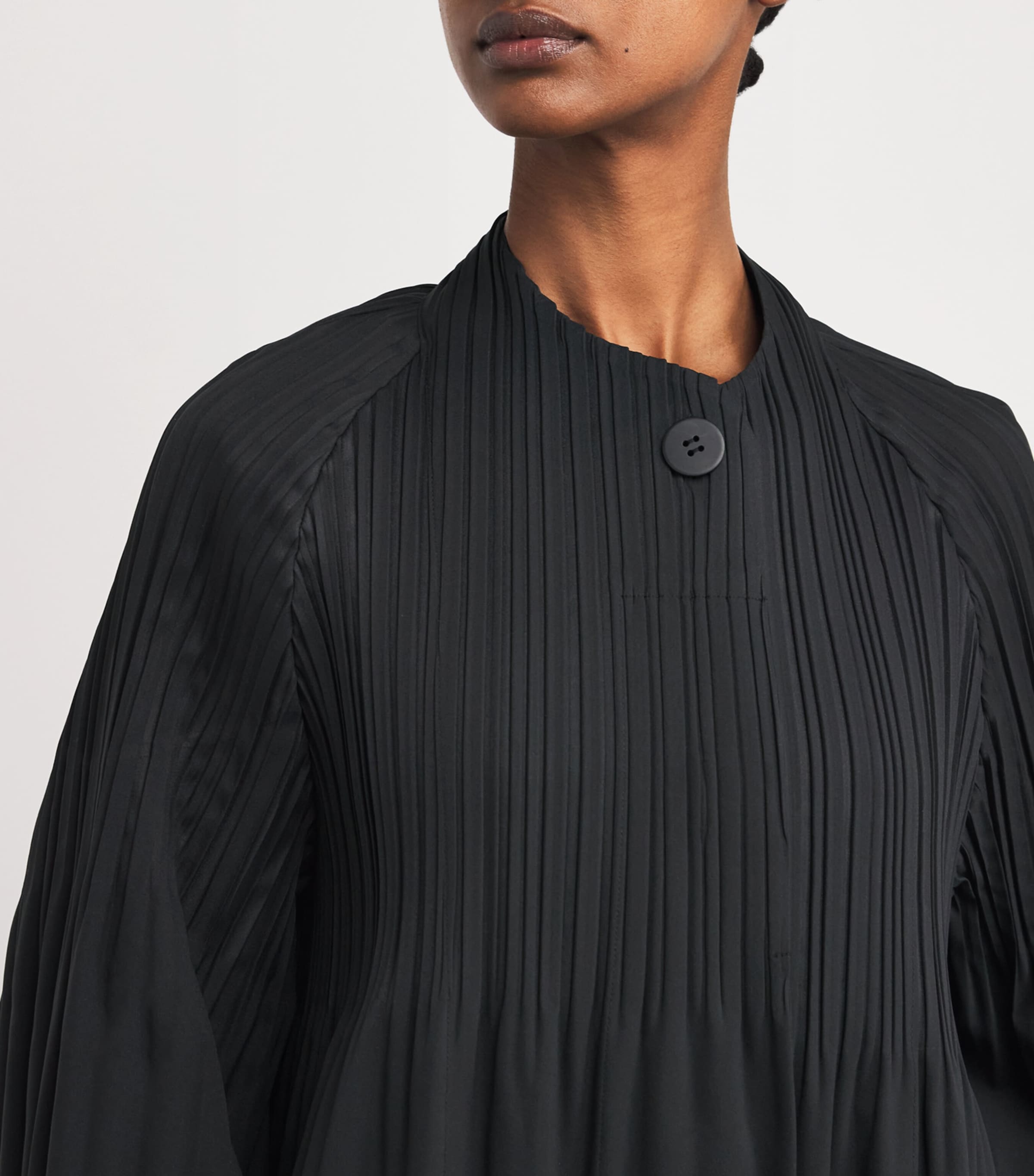 Pleats Please Issey Miyake Smooth Coat Pea Coat | Harrods US