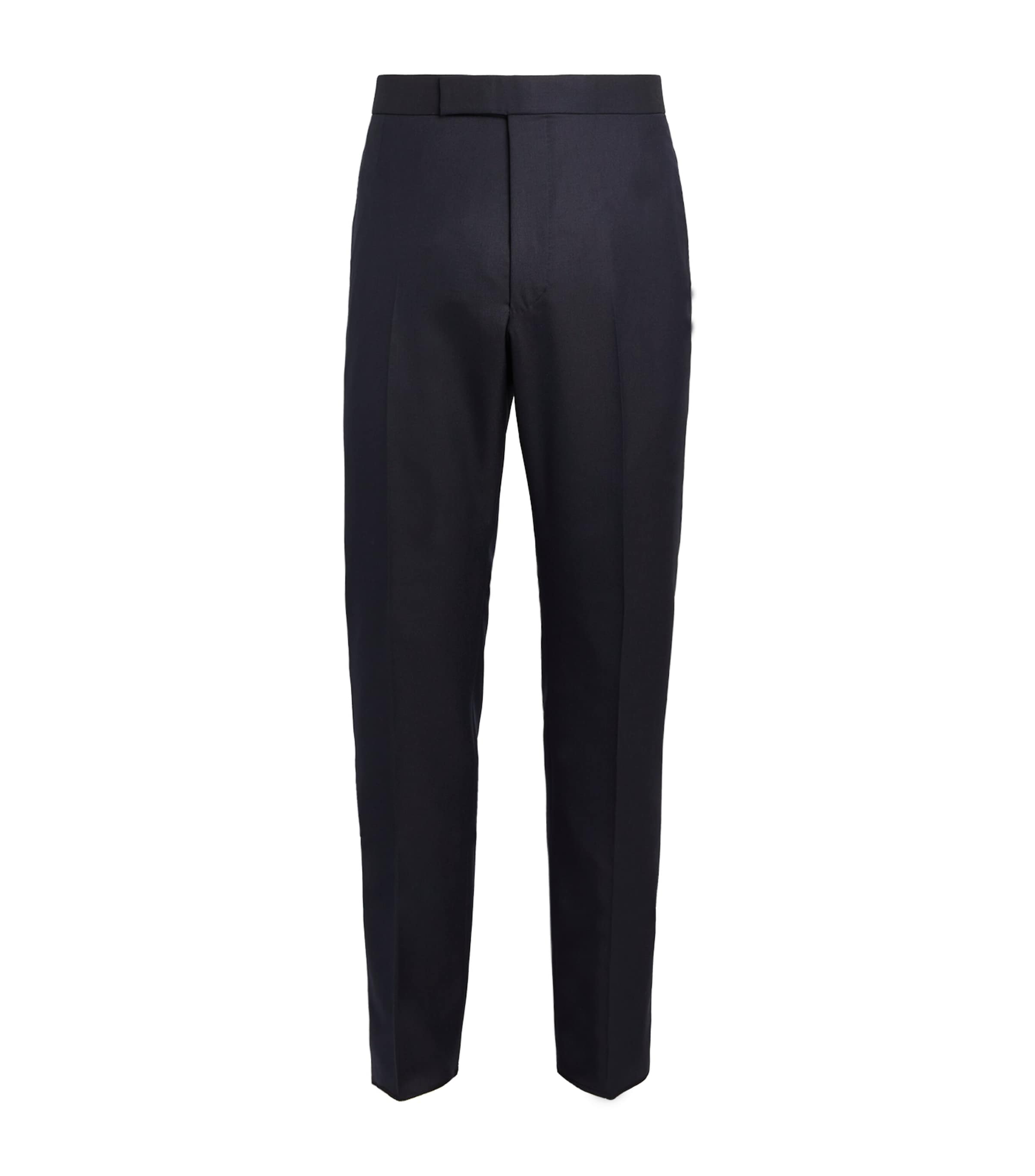Thom Browne Wool Tailored Trousers In Navy