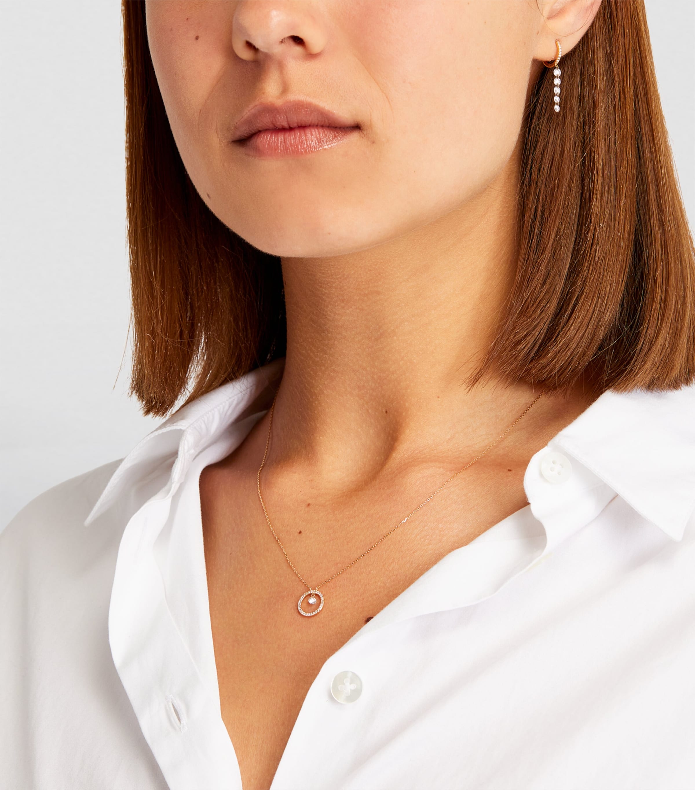 Yellow Gold and Diamond Commic Strip Necklace GOLD Image 3