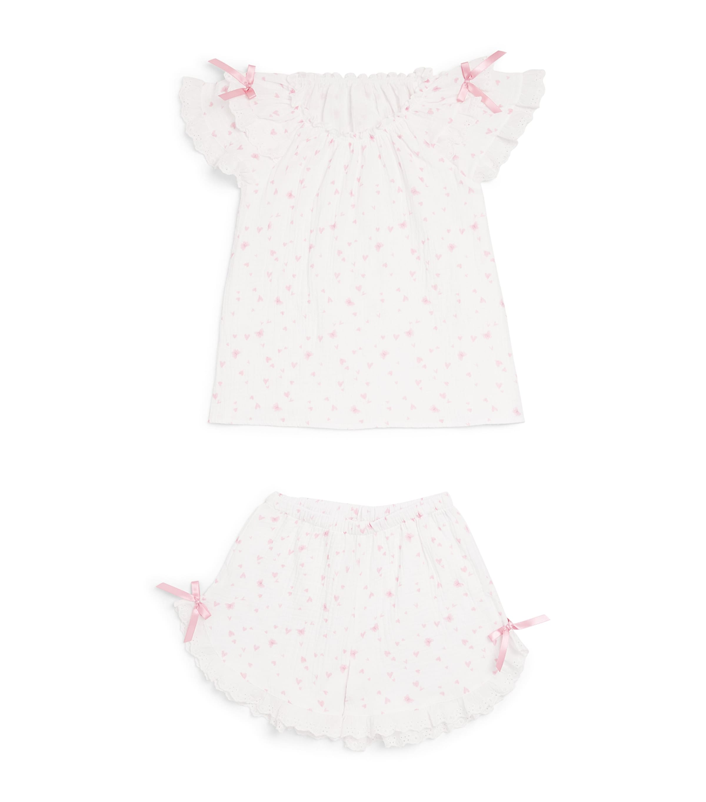 Cotton Eliana Pyjamas (2-14 Years) PINK HEARTS Image 1