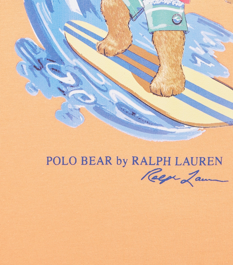 Ralph Lauren Kids Cotton Polo Bear T-Shirt (7-14 Years) Red Image 3