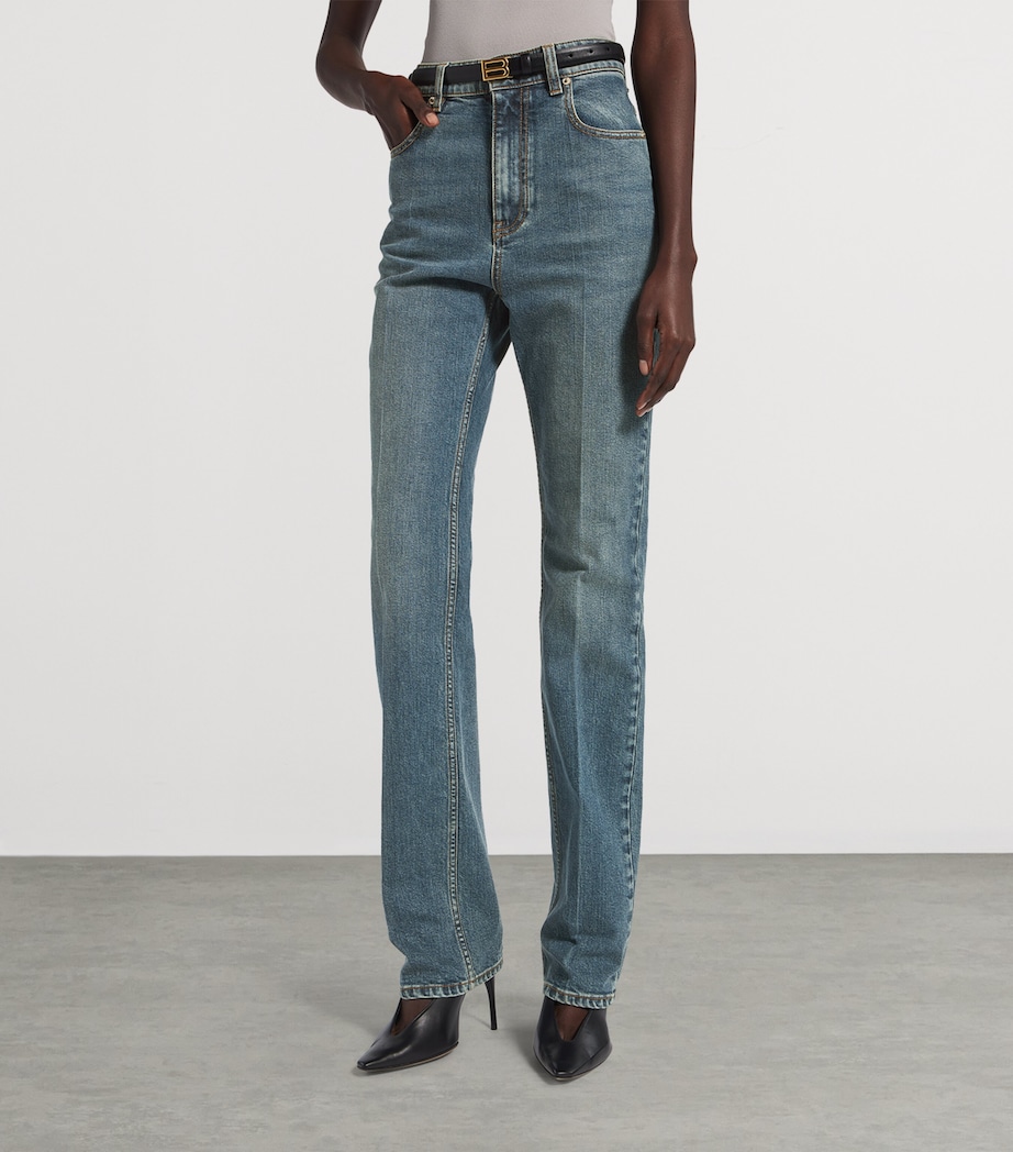 Balenciaga Womens High-Rise Slim Jeans Image 3