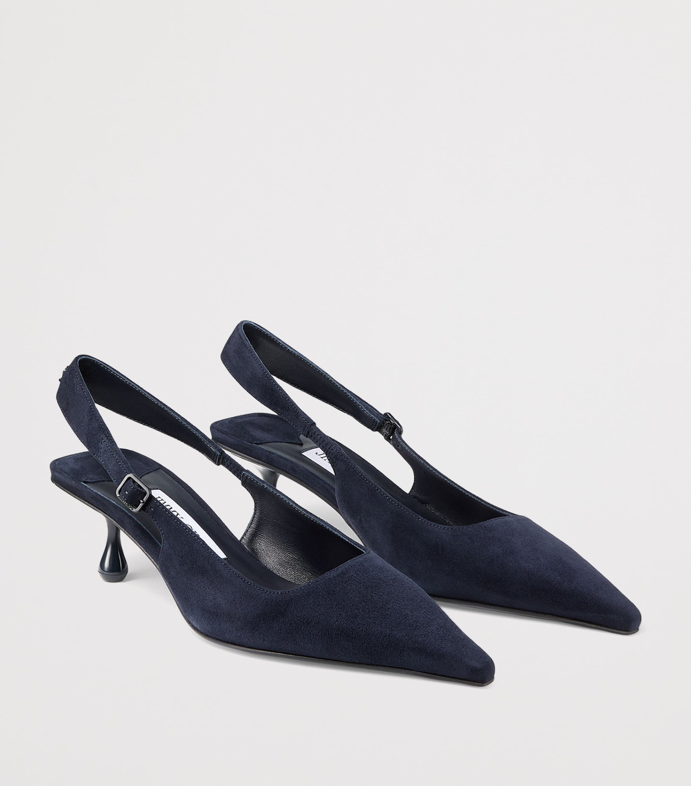 Amel 50 Suede Slingback Pumps MARINE Image 2