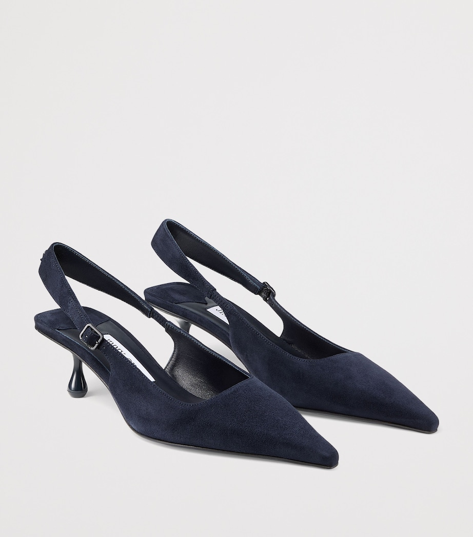 Amel 50 Suede Slingback Pumps MARINE Image 2