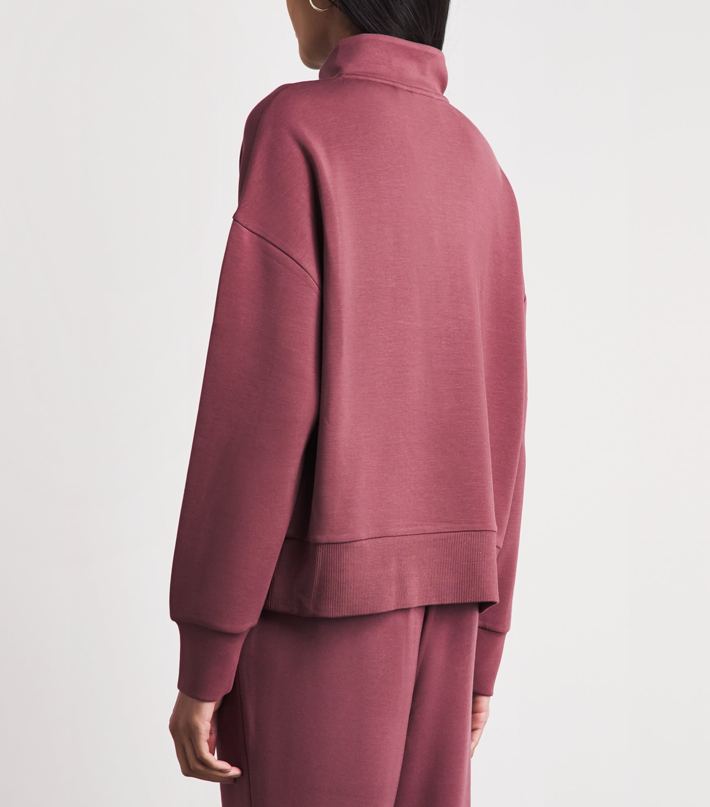 Varley Womens DoubleSoft Mavis Half-Zip Sweatshirt Wild Rhubarb Image 5