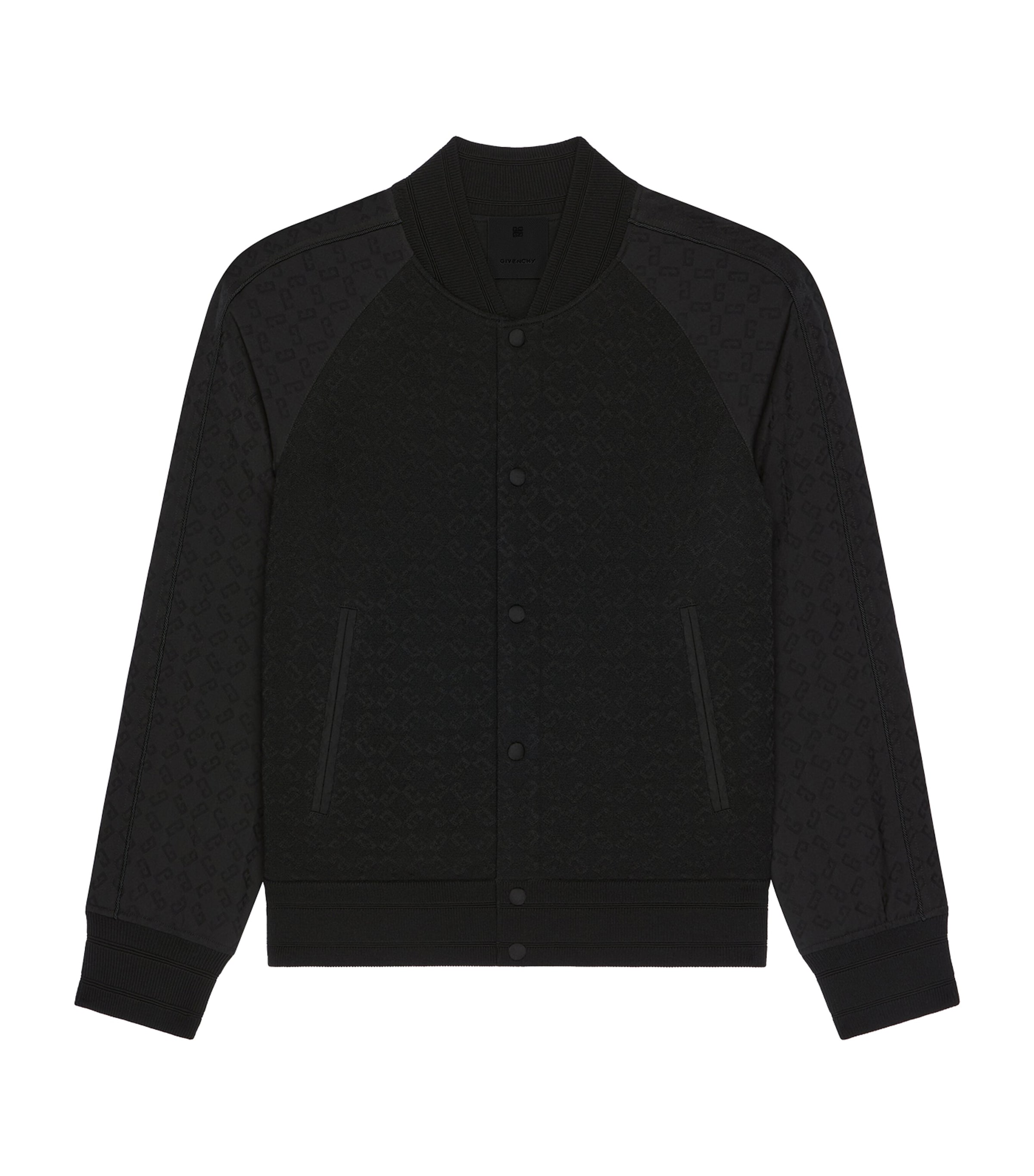 GIVENCHY WOOL-BLEND MONOGRAM 72 BOMBER JACKET