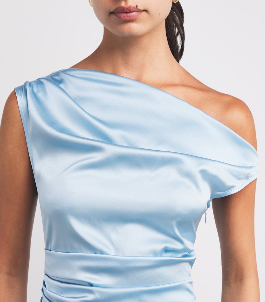 Silk-Blend Phare Midi Dress CLOUD CLD Image 4