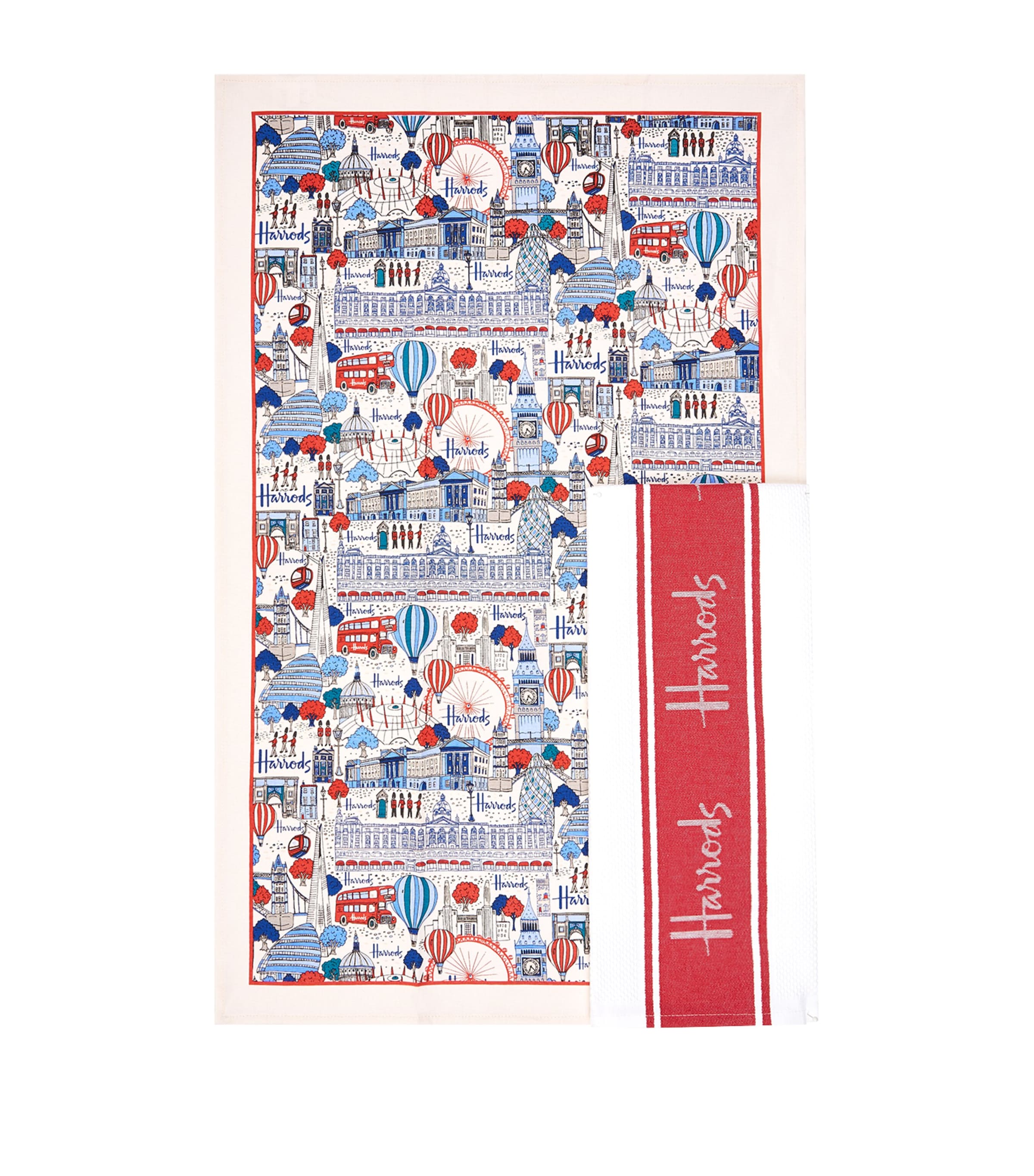 Harrods Pretty City Tea Towel In Multi