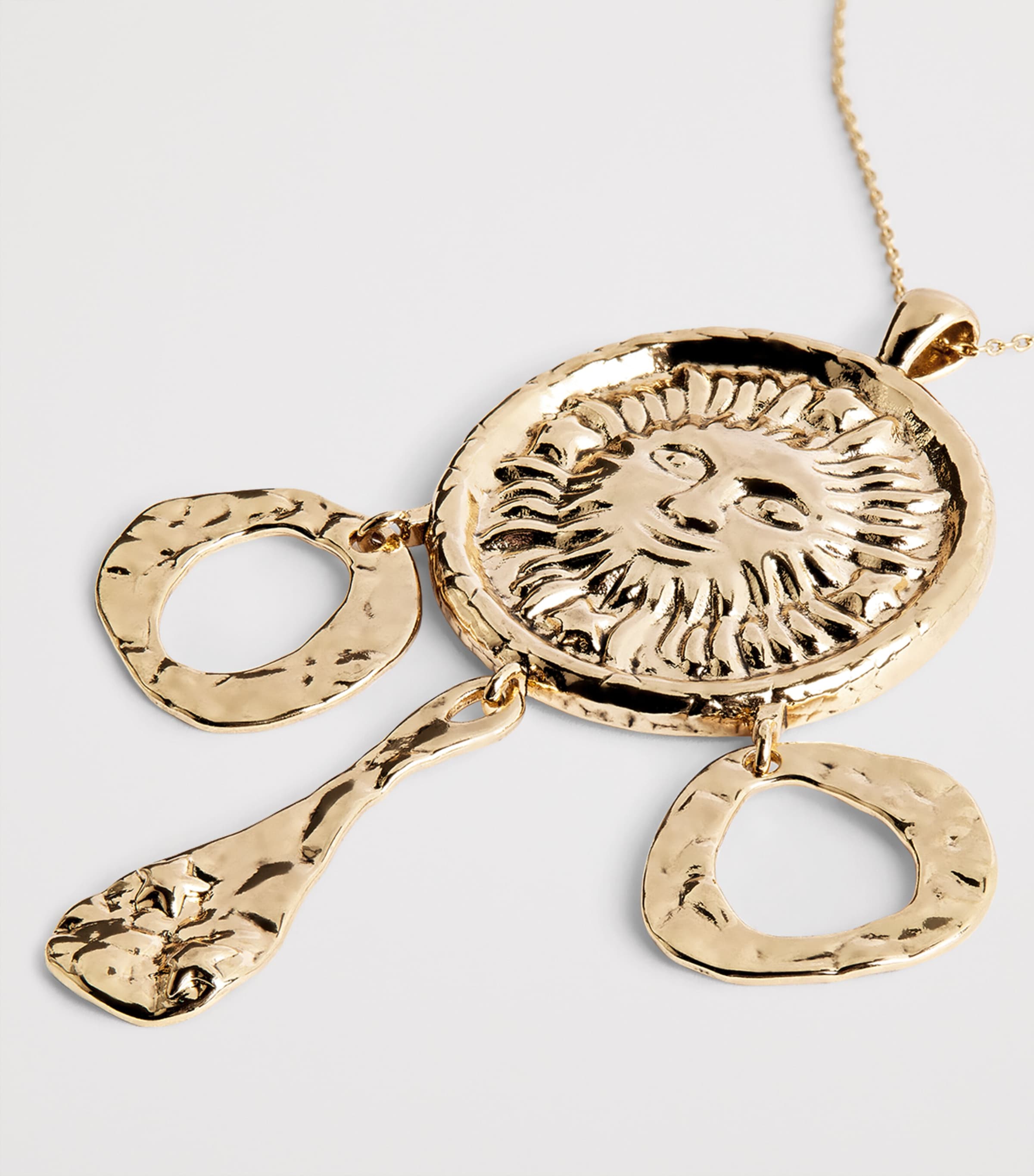 Rixo Gold-Plated Zahra Pendant Necklace Gold Image 5