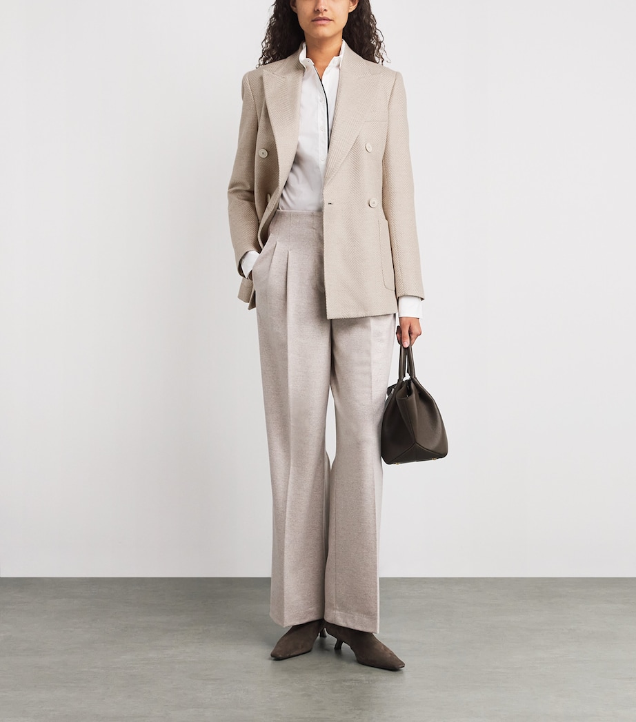 Silk-Cashmere Herringbone Blazer SABBIA Image 2