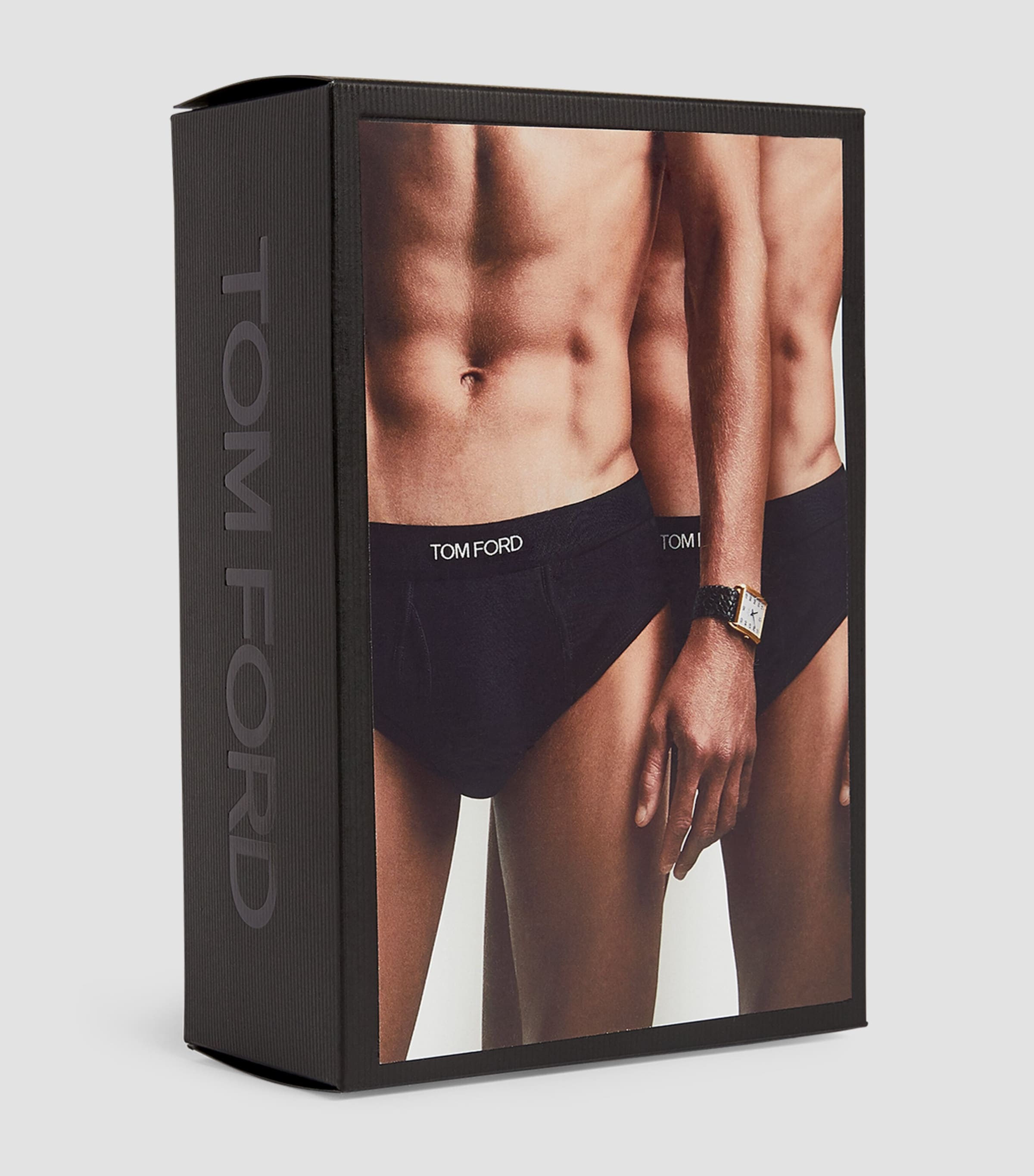 Cotton-Stretch Logo Briefs (Pack of 2) 100 WHITE Image 3