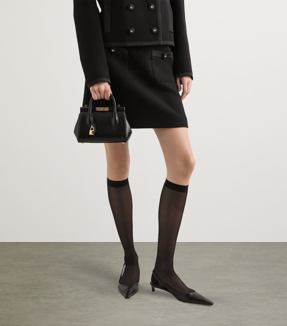 Leather Top-Handle Bag 80999-BLACK Image 2