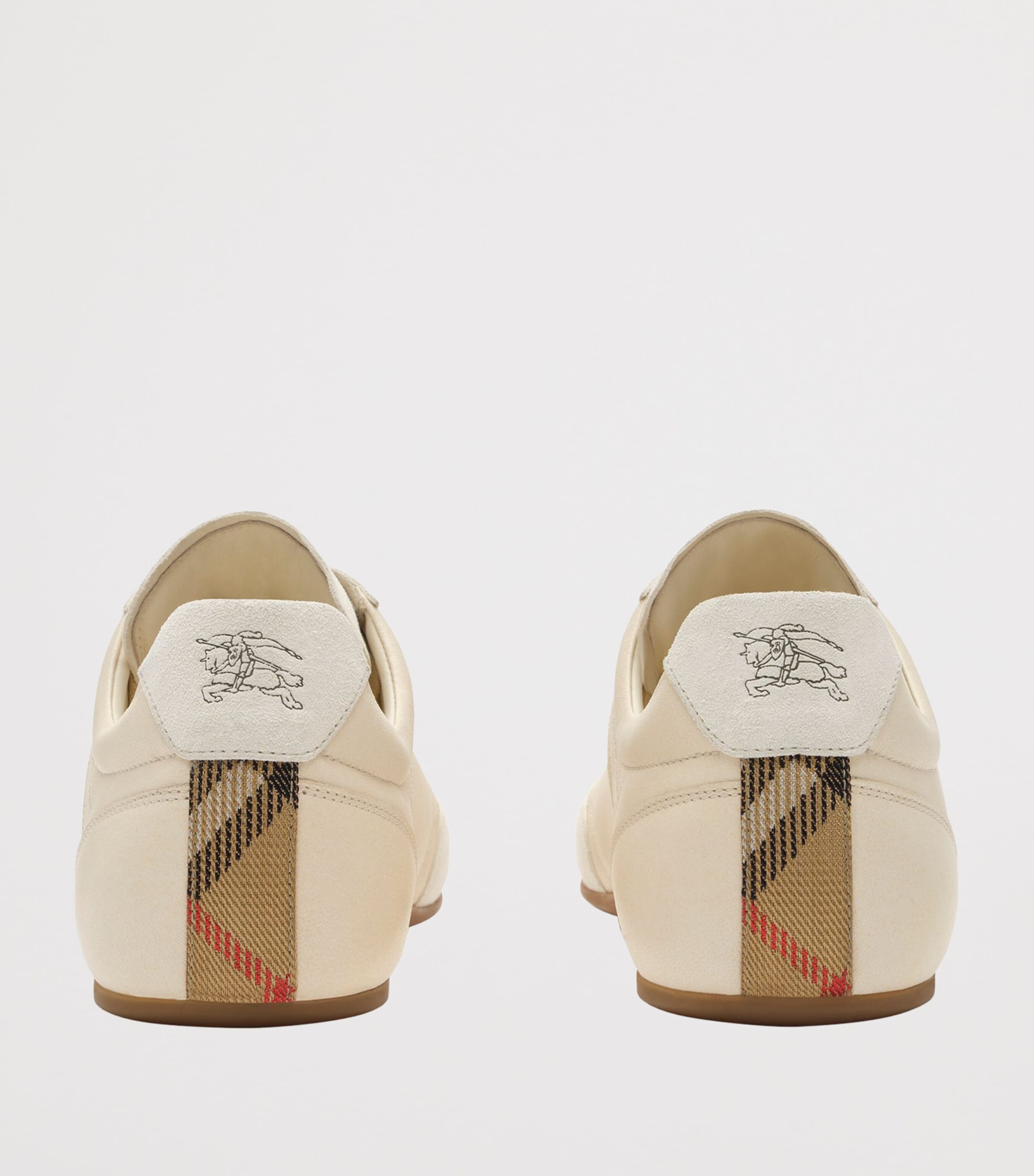 Burberry Leather Runner Low-Top Sneakers Dove Beige Image 5