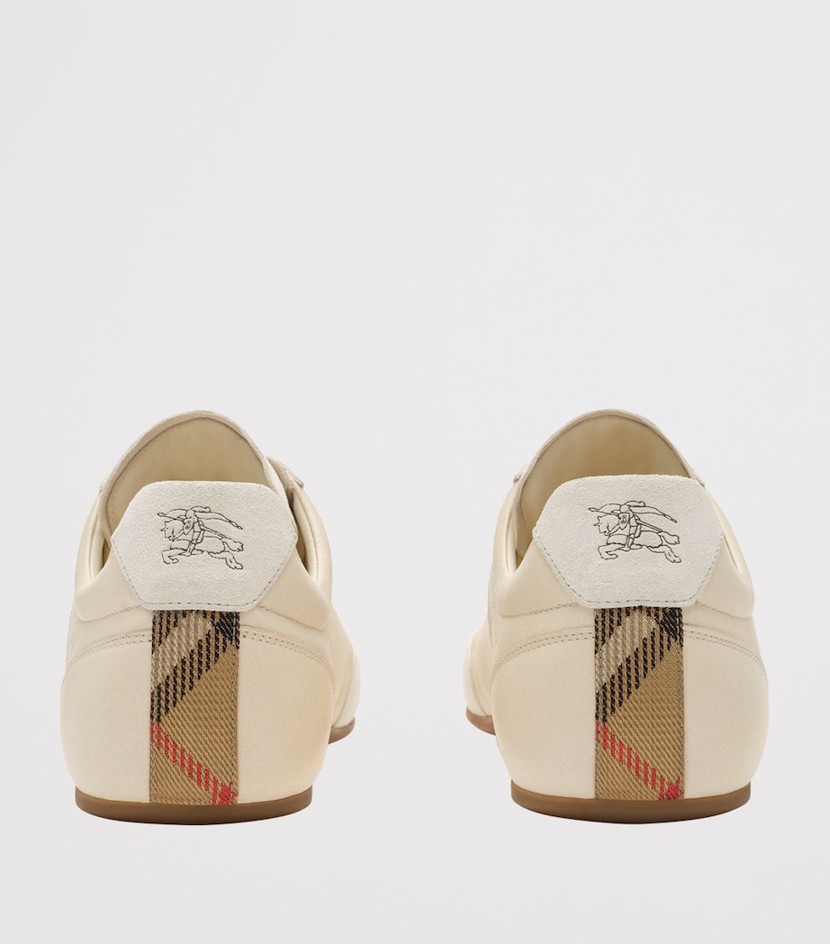 Burberry Leather Runner Low-Top Sneakers Dove Beige Image 5