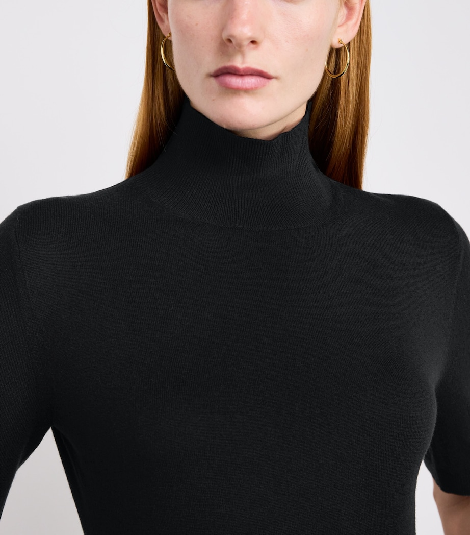 Virgin Wool Rollneck Sweater BLACK Image 6