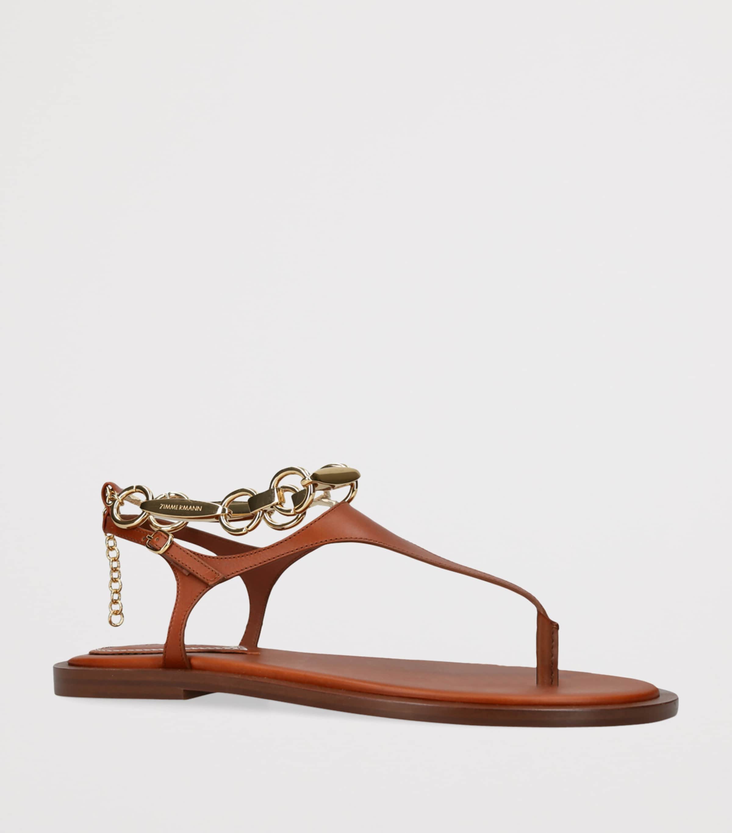 Zimmermann Leather Wild Sandals Brown Image 3