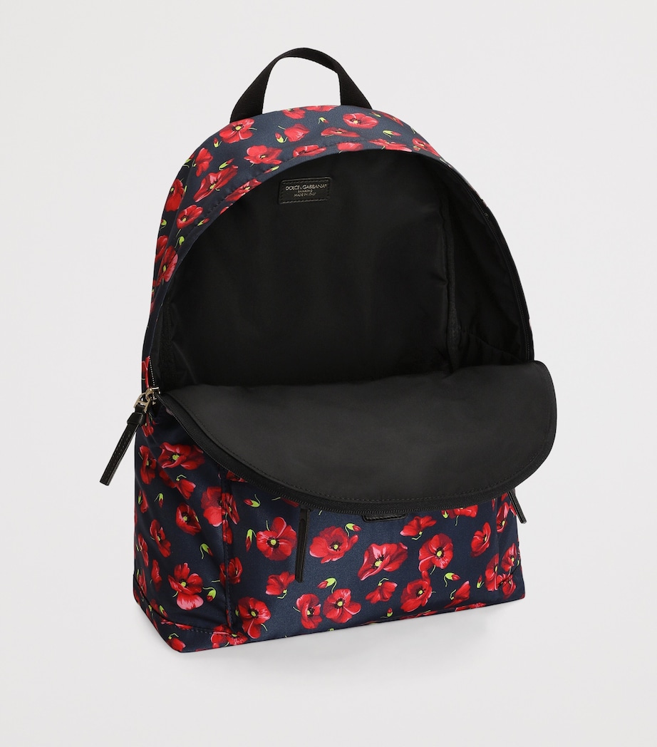 Dolce&Gabbana Kids Floral Print Backpack Papavero Picc Image 4