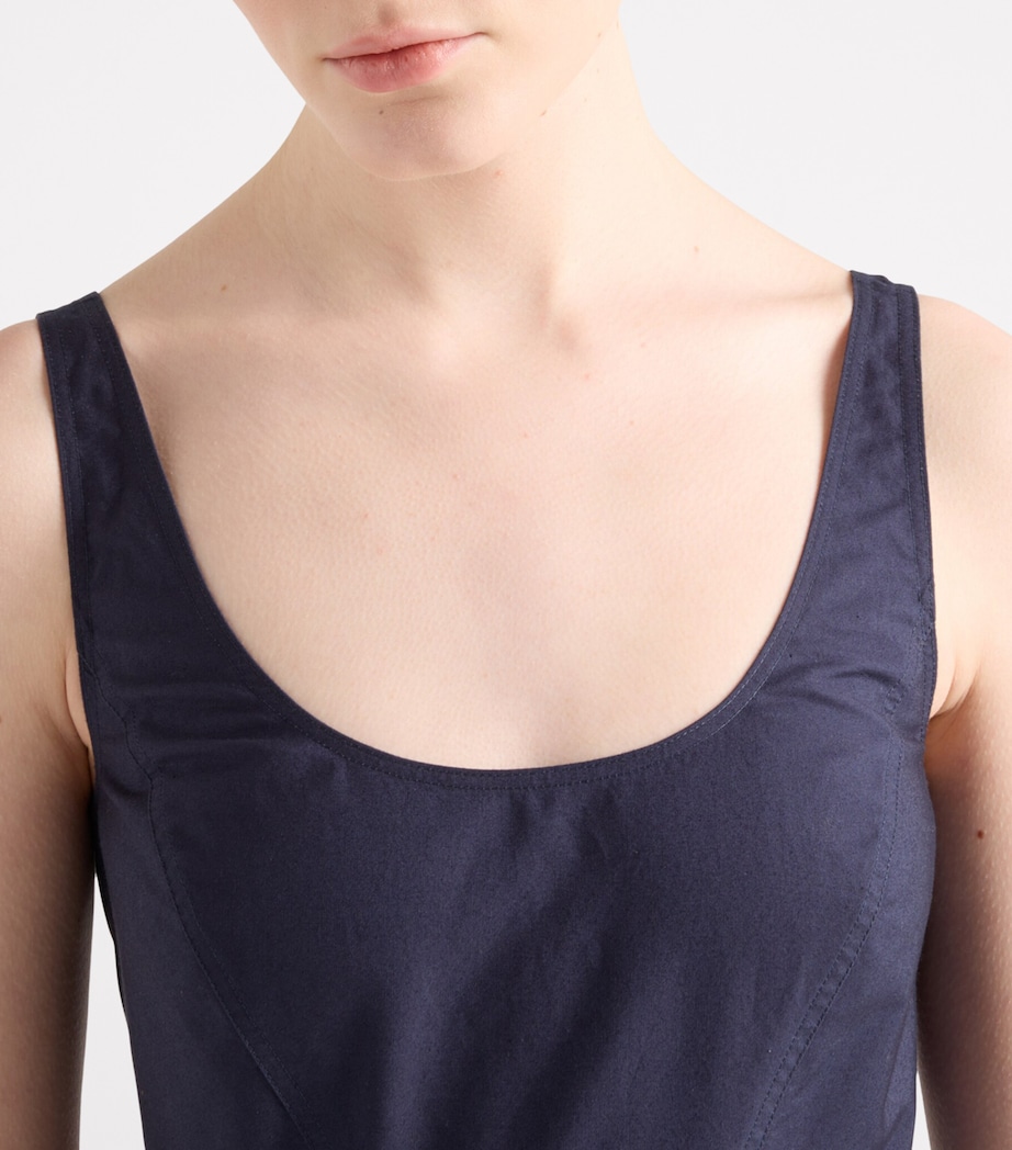 Cotton Canvas Mini Dress F0008 Image 3