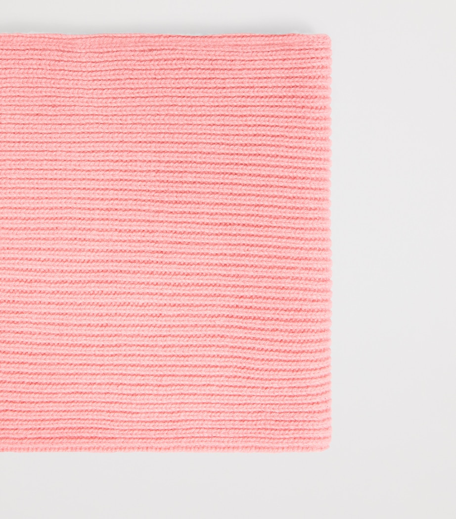Cashmere Ribbed Tatodine Snood ROSE BONBON Image 2