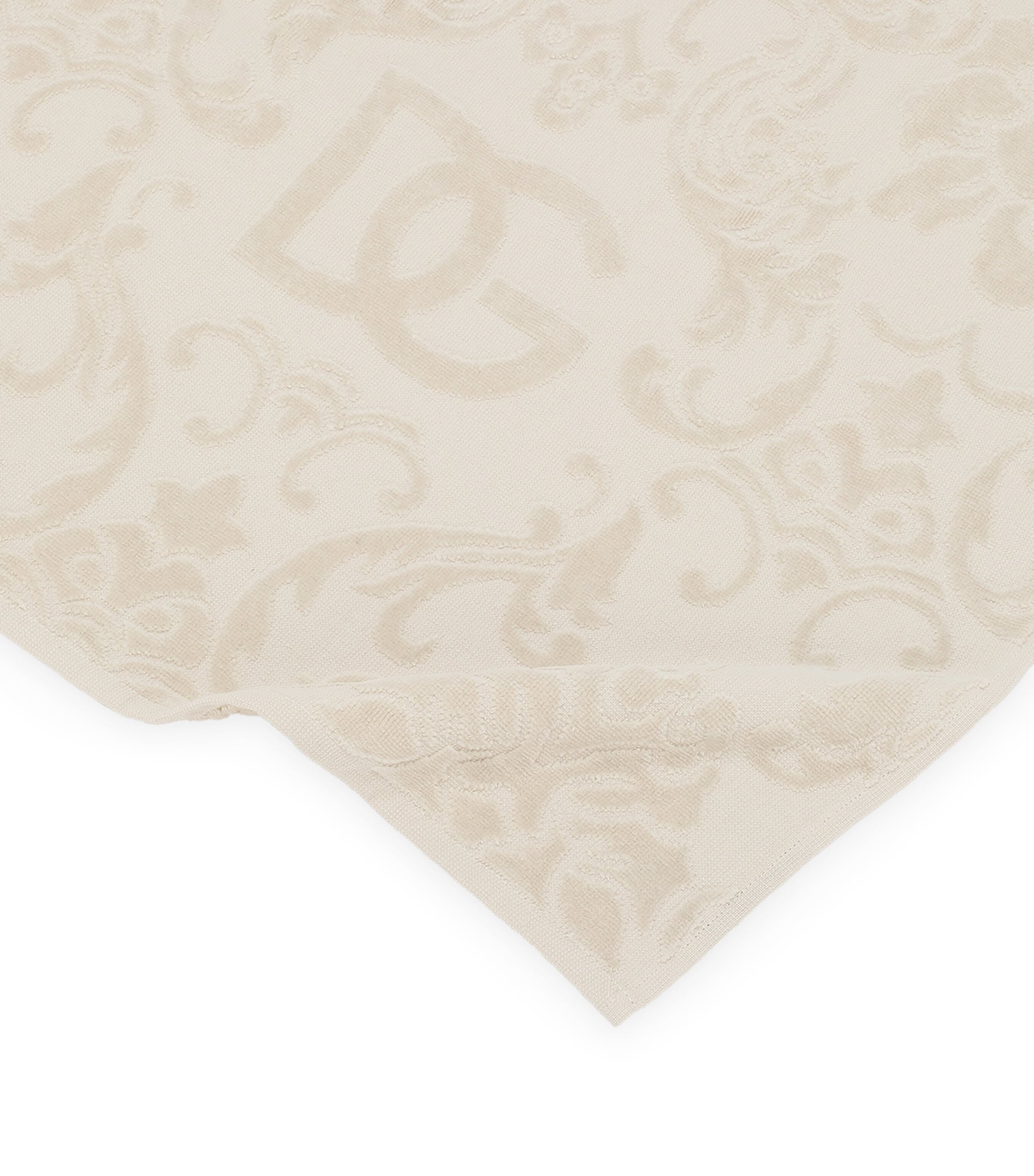 Dolce&Gabbana Casa Set of 5 Cotton Jacquard Bath Towels Beige Image 5