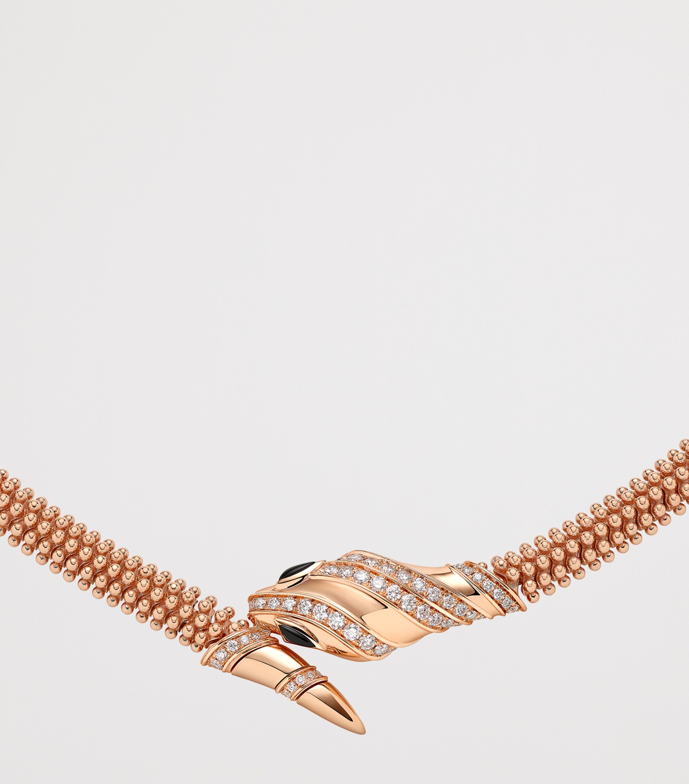 Bvlgari Rose Gold and Diamond Serpenti Necklace Gold Image 2