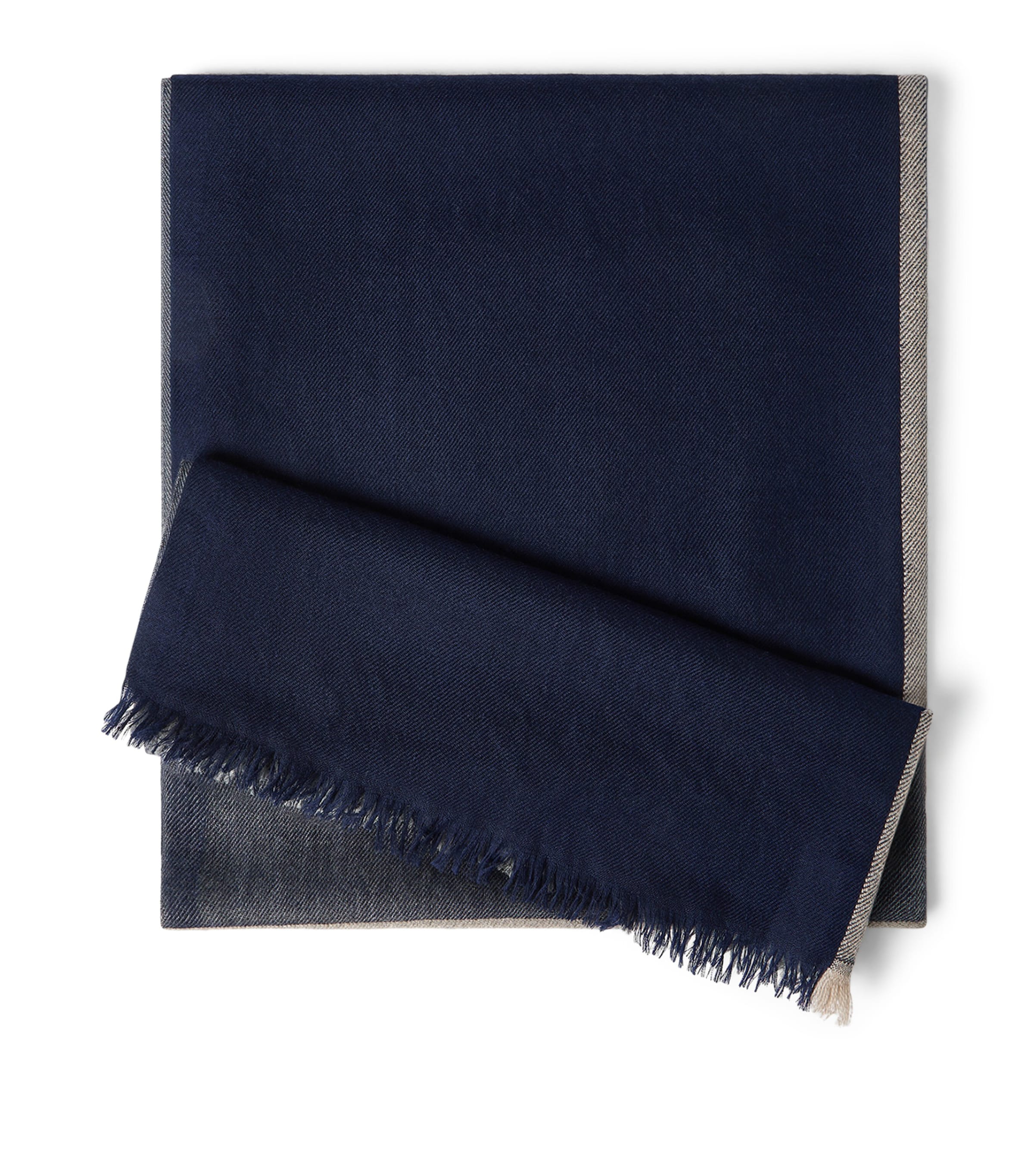 Brunello Cucinelli Cashmere-Silk Colour-Block Scarf Image 1