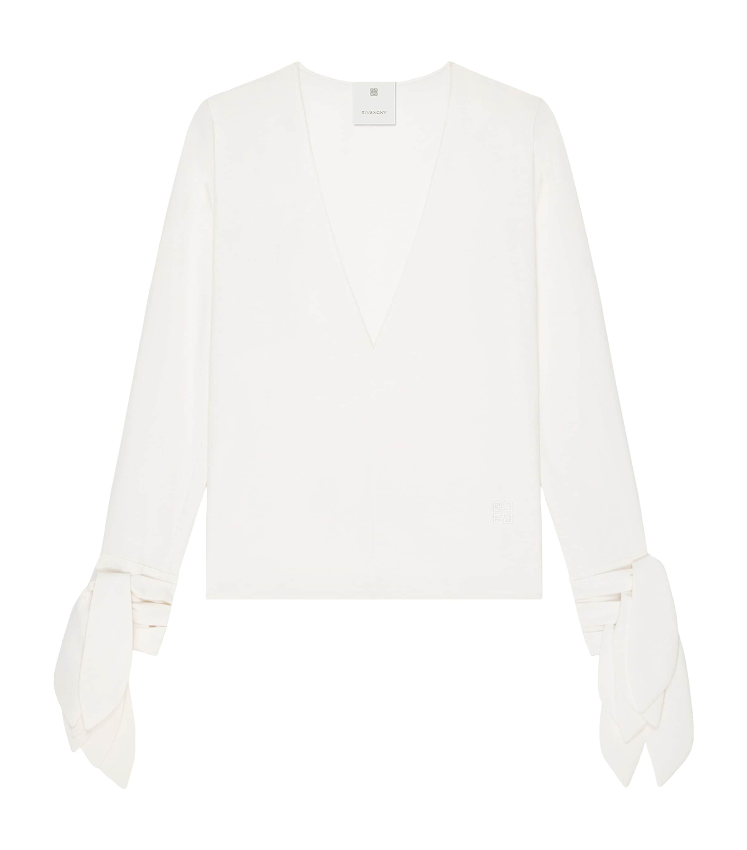Givenchy Silk Bow-cuff Blouse