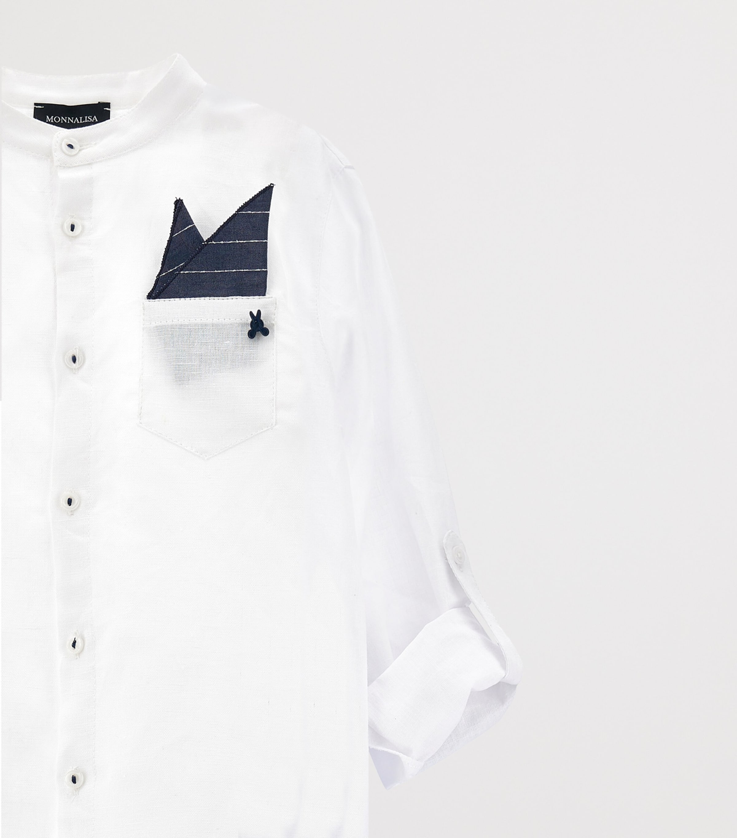 Formal Shirt and Bermuda Shorts Set (24 Months - 12 Years) BIANCO + BLU Image 3