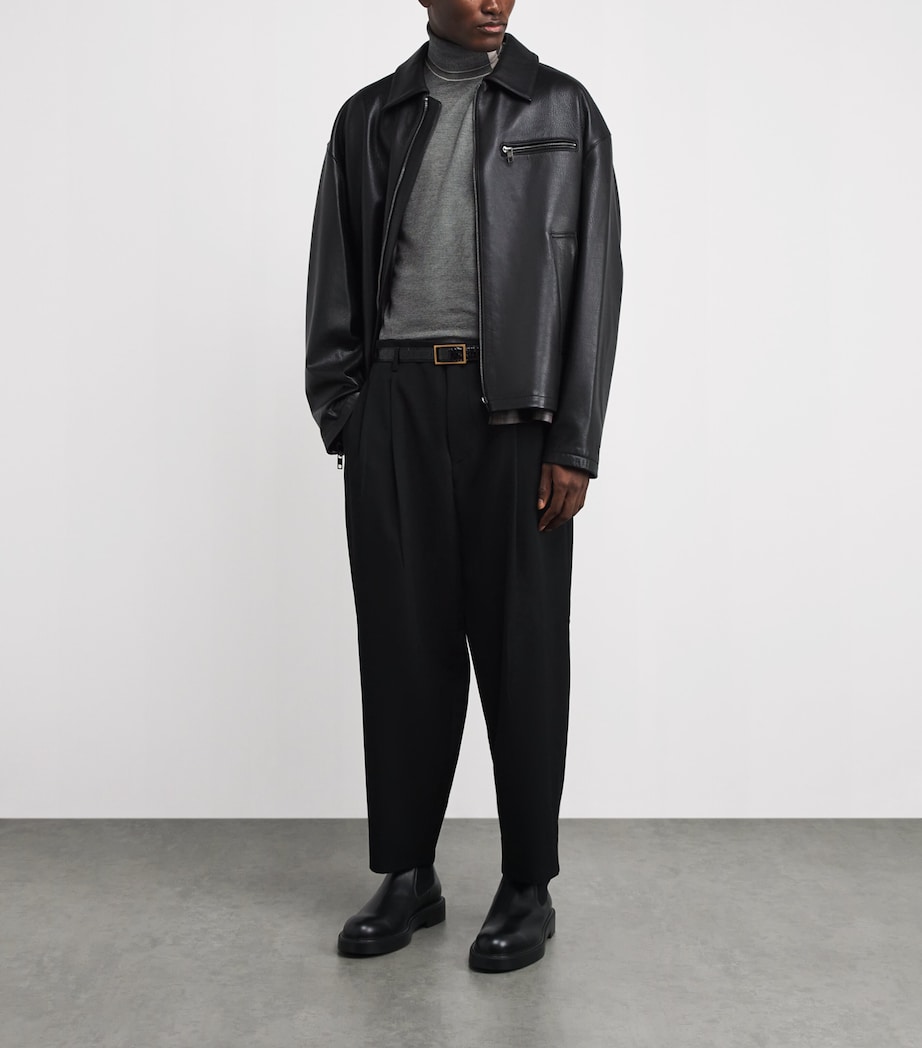 Virgin Wool Stripe Rollneck Sweater FB067 Image 2