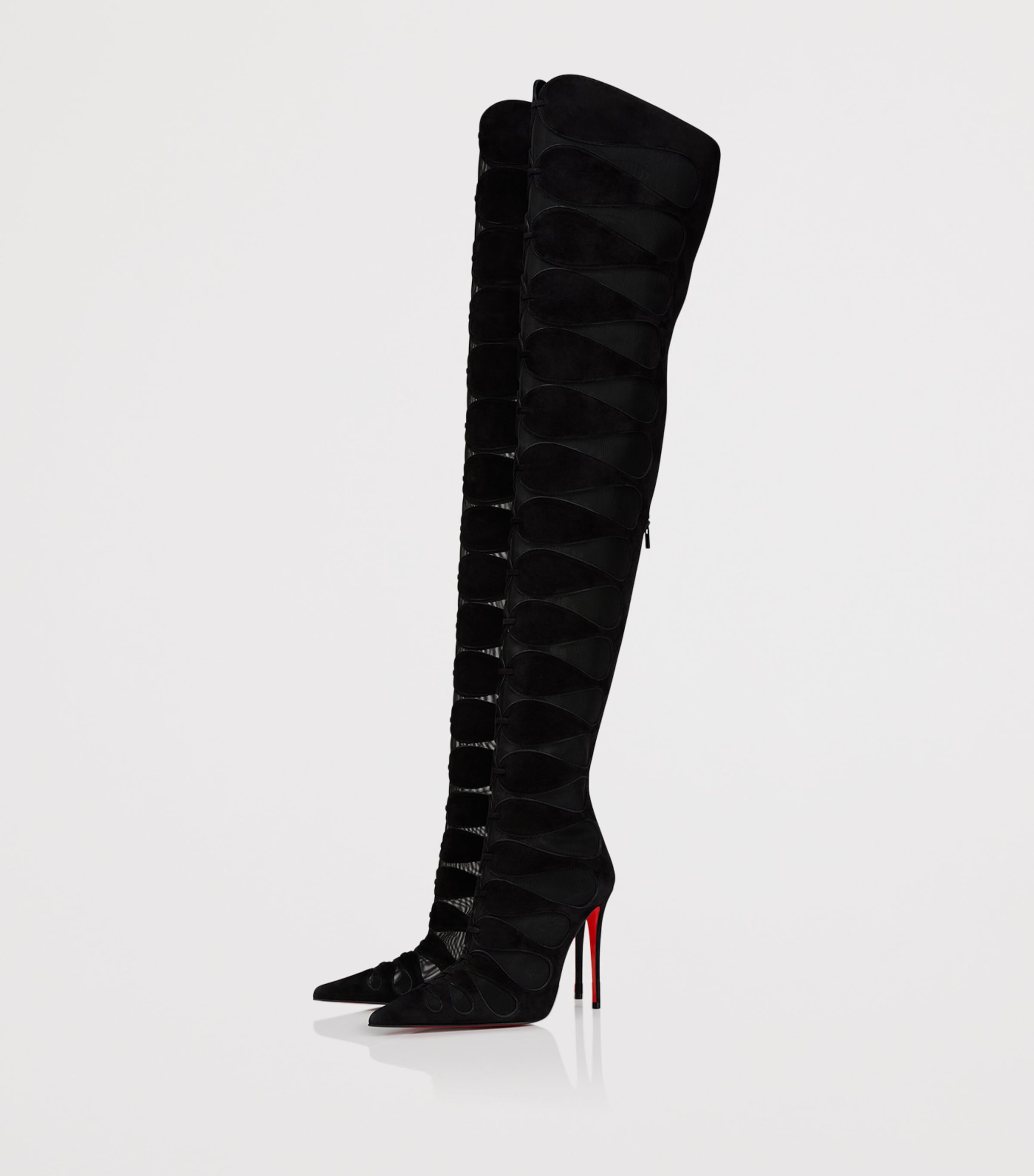 Circus Max Suede-Mesh Over-The-Knee Boots 100 B439 Image 3