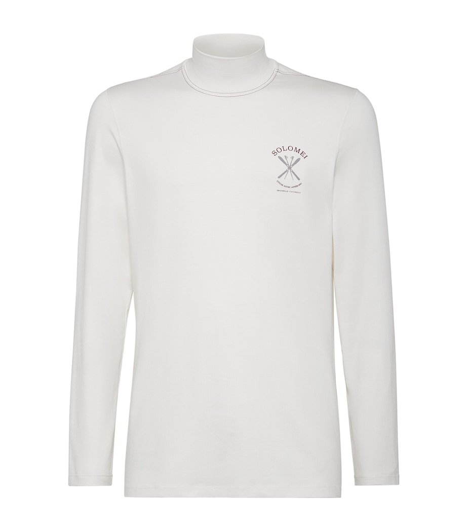 Silk High-Neck Sweater C8238 Image 1