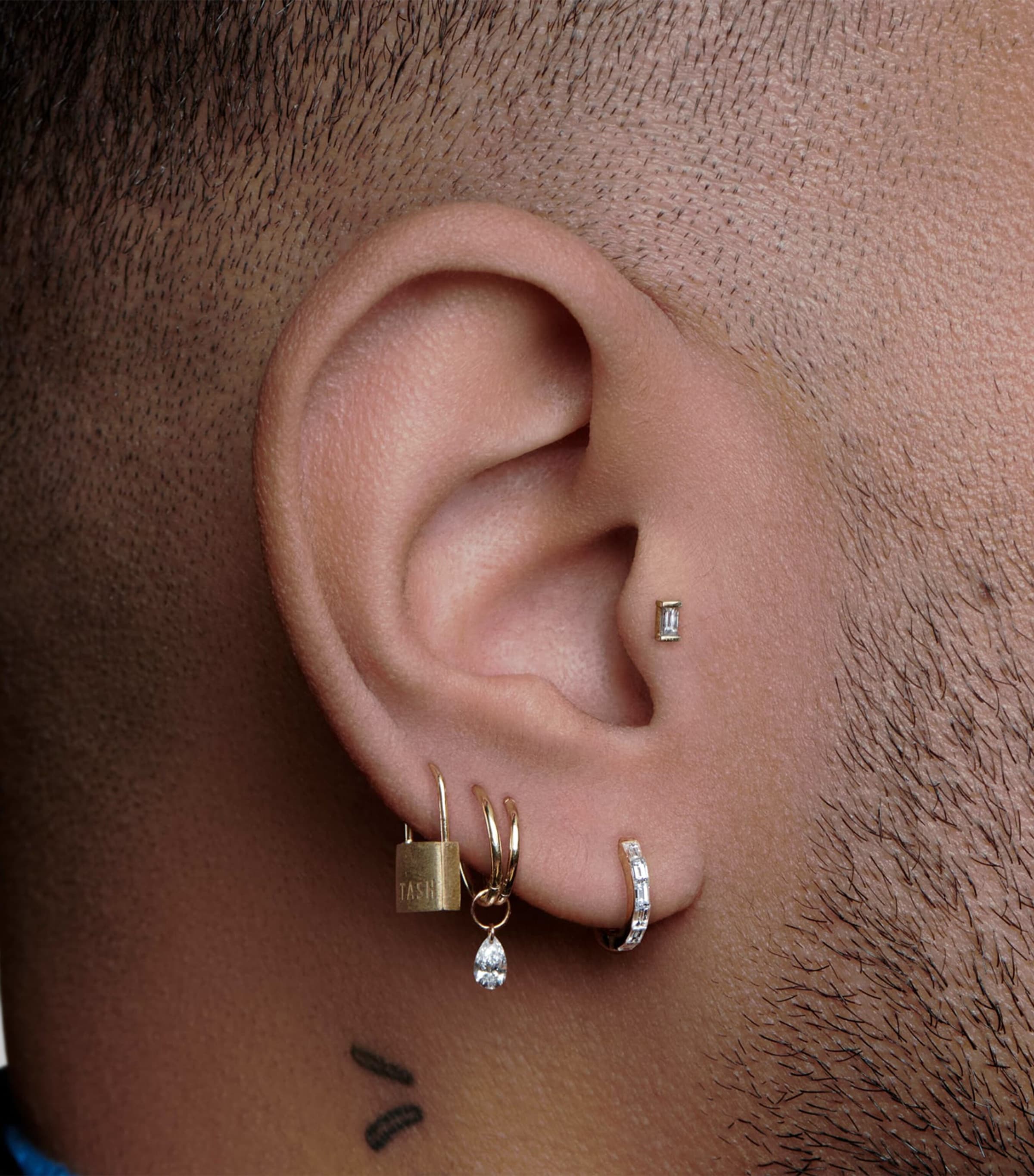 Pear Floating Diamond Charm (5mm) YELLOW GOLD Image 2