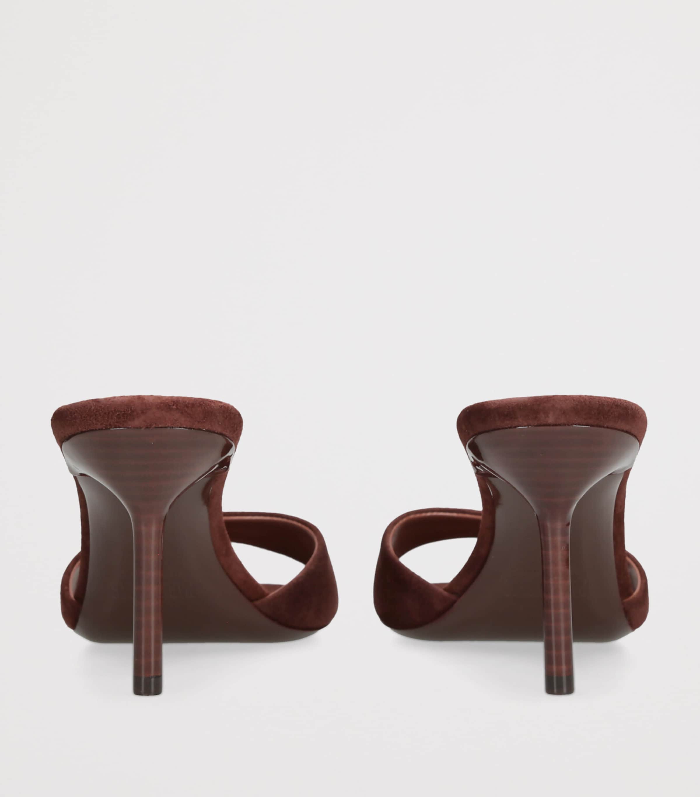 Suede Lidia Mules 70 BROWN Image 2