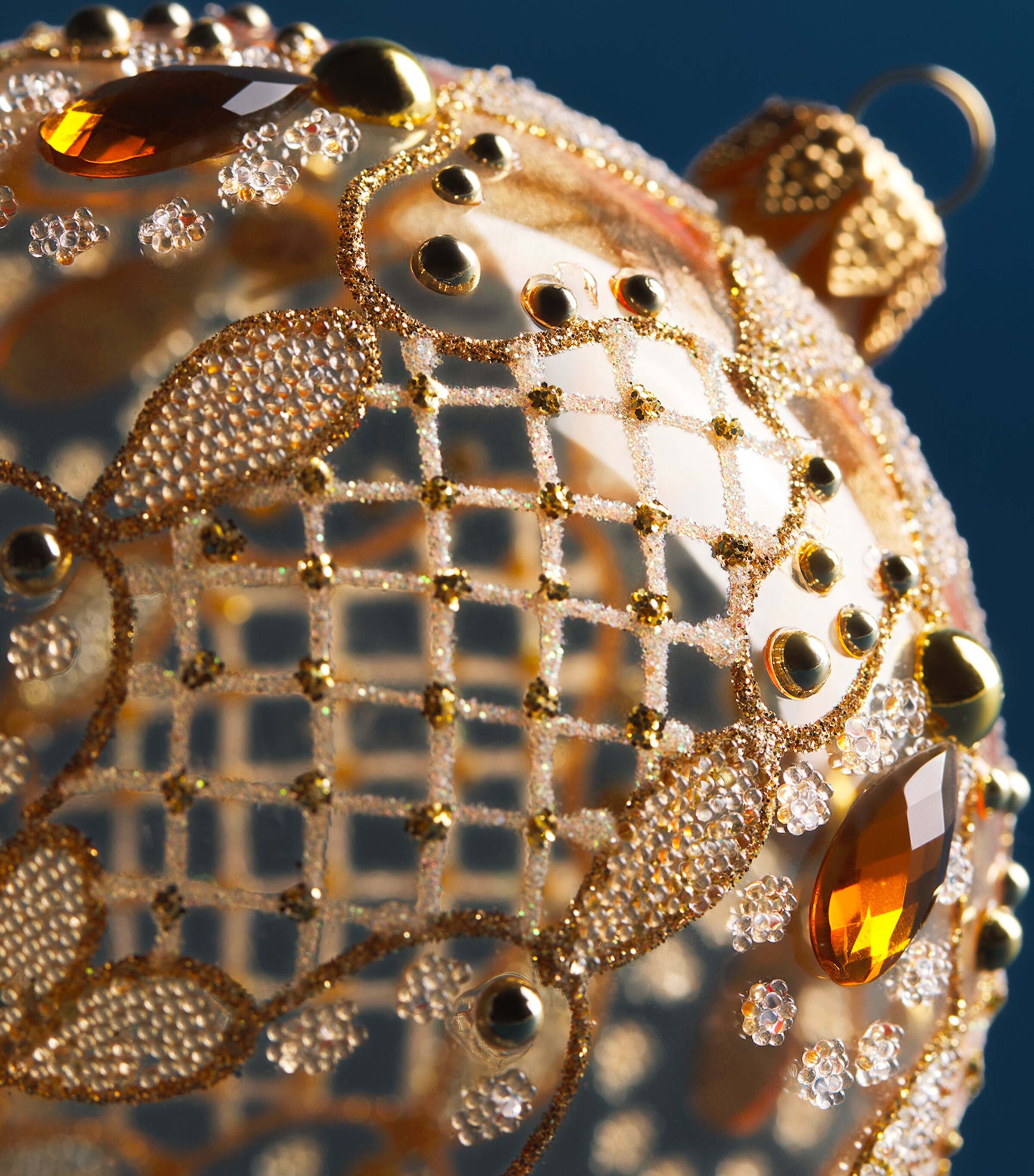 Harrods Glass Embellished Bauble Beige Transparent Image 2
