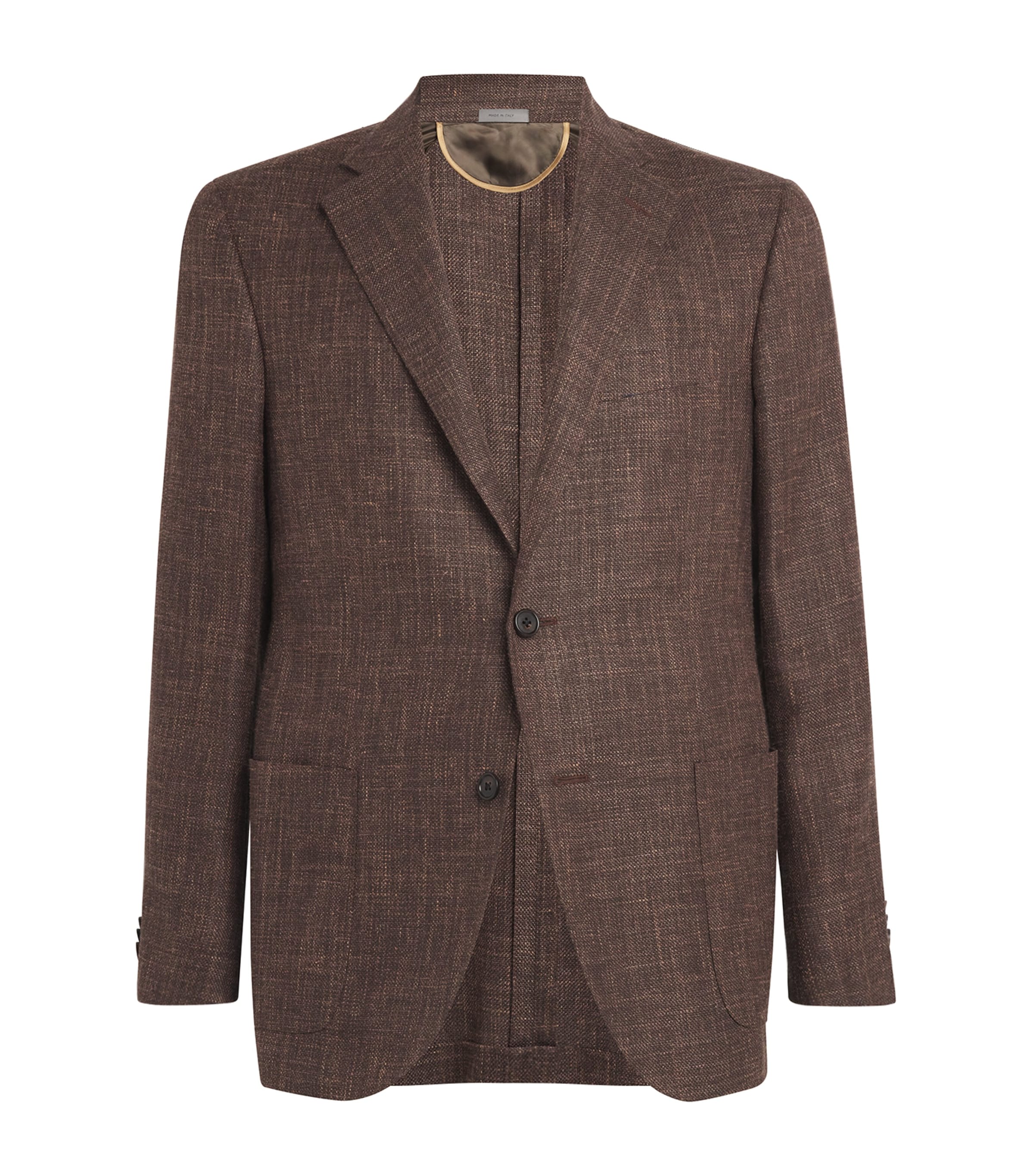 Corneliani Virgin Wool-blend Blazer In Brown