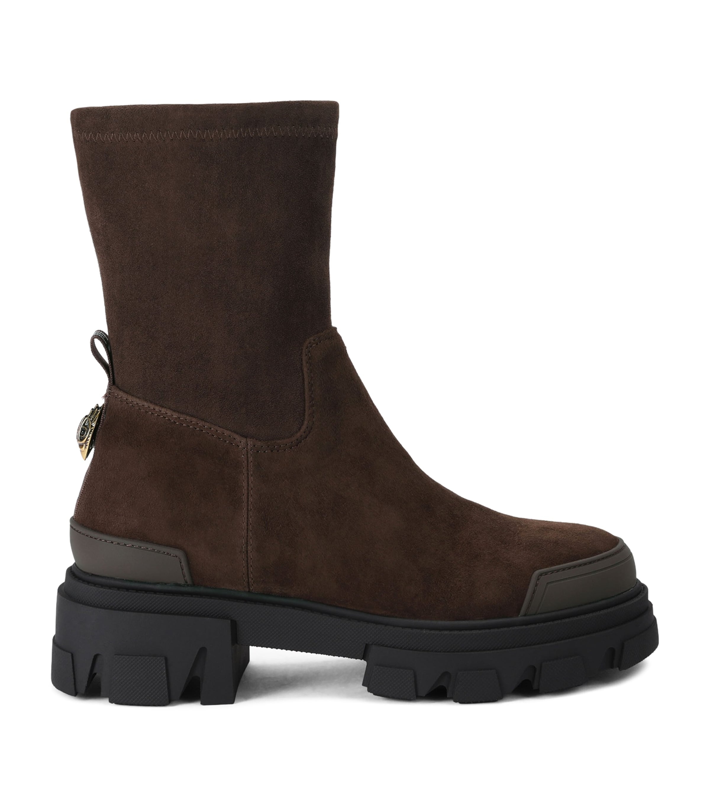 Kurt Geiger London Suede Stomp Sock Ankle Boots 50 In Brown