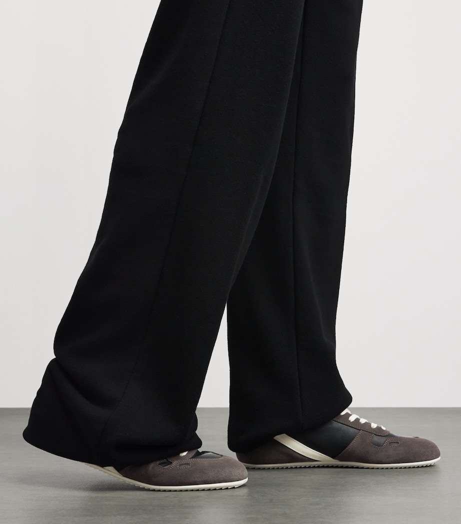 Rick Owens Suede Minimal Low-Top Sneakers Grey/other Image 2