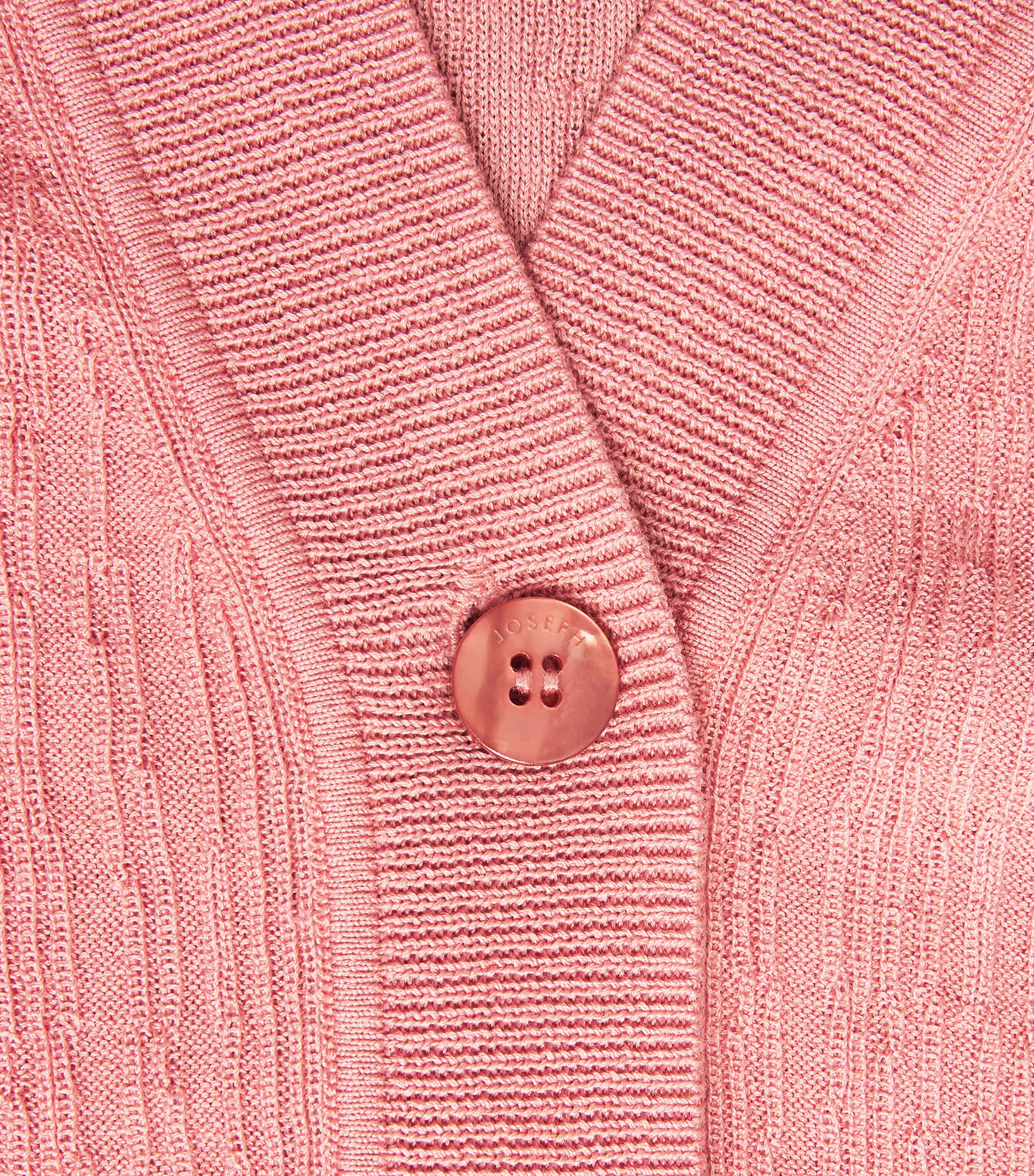 Joseph Womens Silk-Cotton Sens Cardigan Blush Image 5