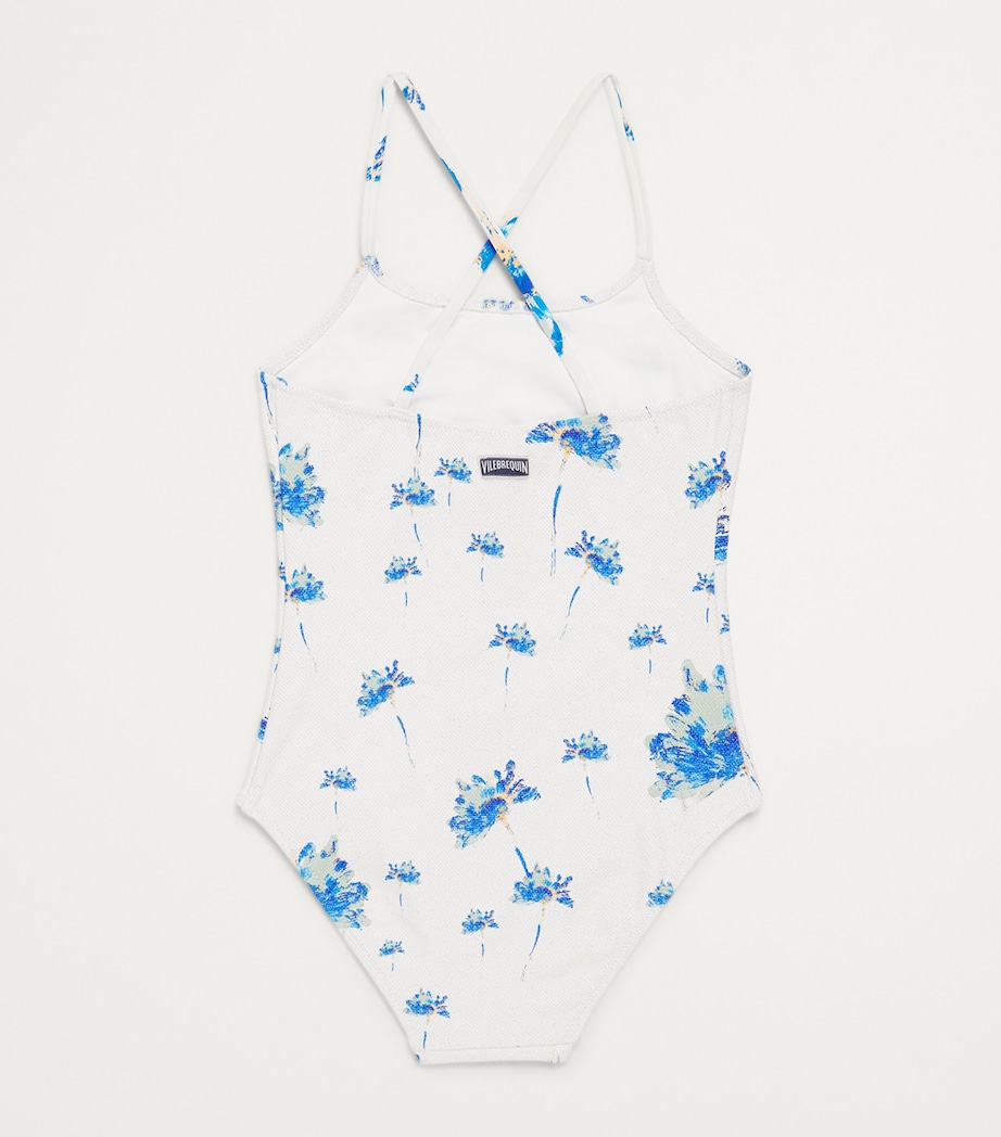 Metallic Flower Print Swimsuit (2-12 Years) 3 OFF-WHITE Image 2