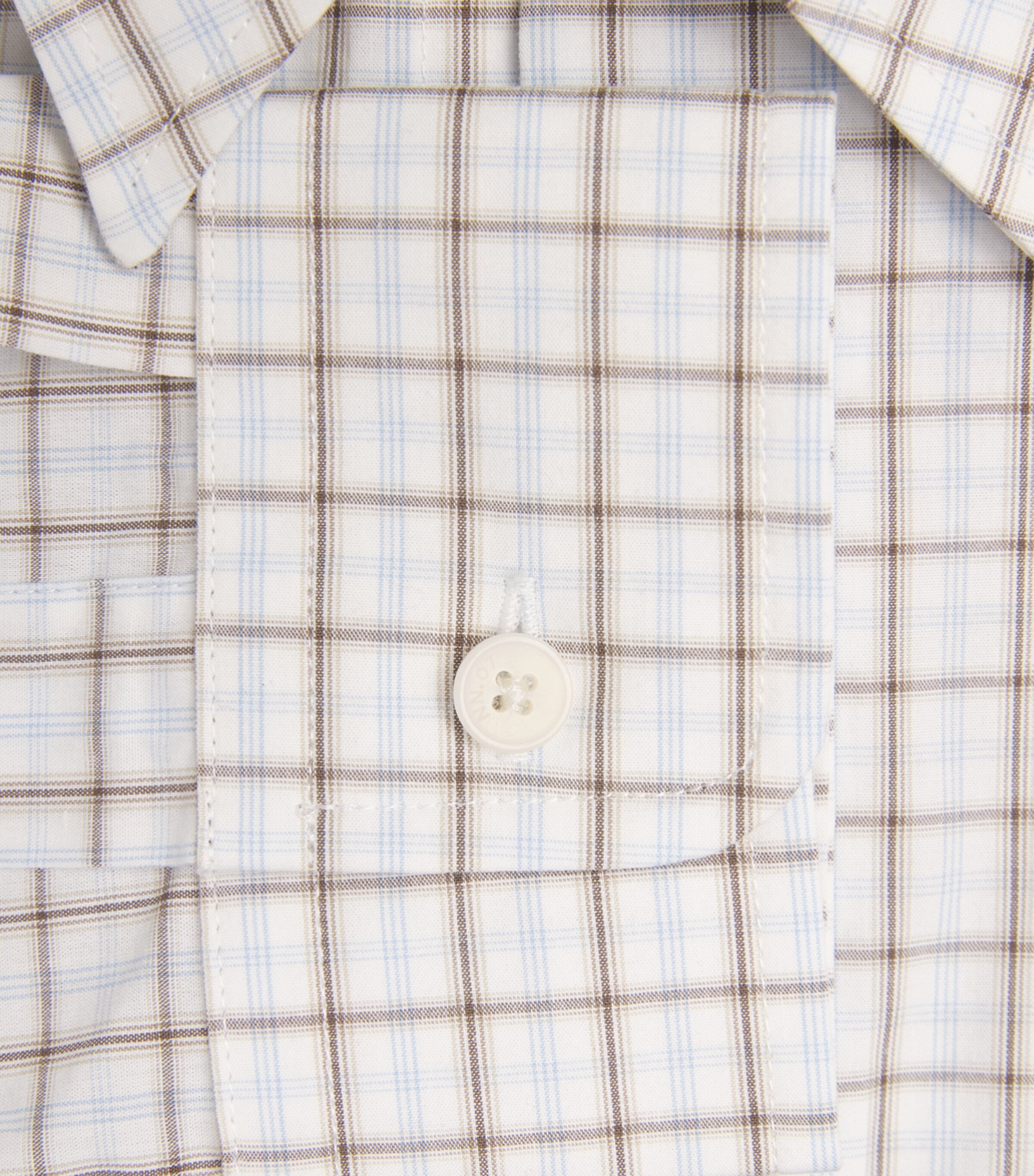 NN.07 Mens Organic Cotton Check Shirt Blue Check Image 6