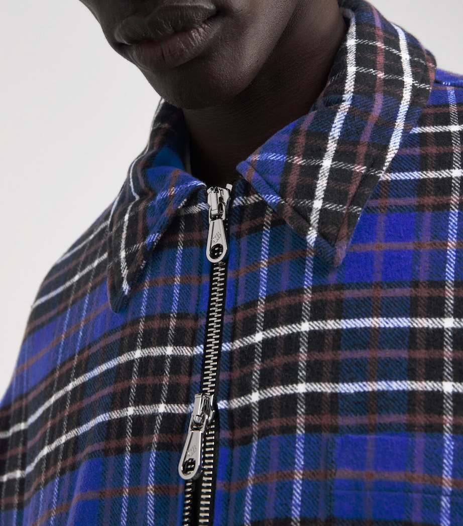 Cotton Check Overshirt BLUE/BLACK 402 Image 6