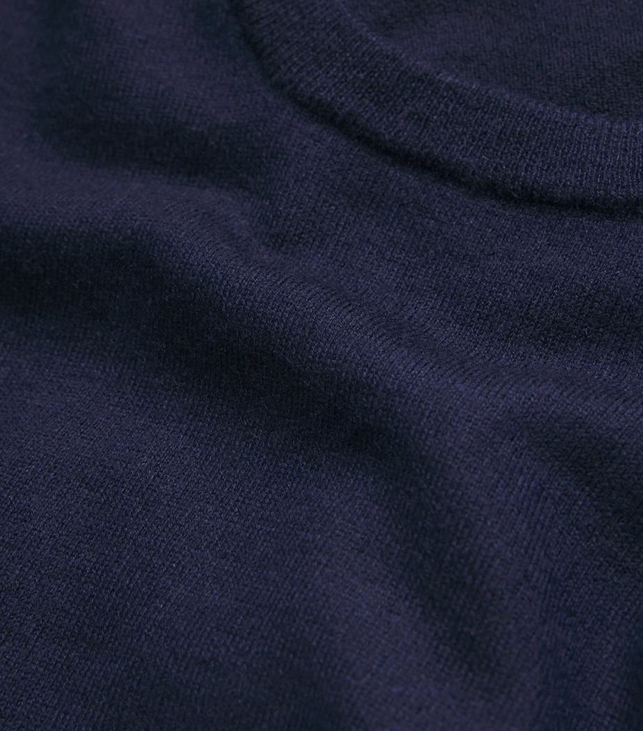 Ralph Lauren Purple Label Mens Cashmere Crew-Neck Sweater Navy Image 5