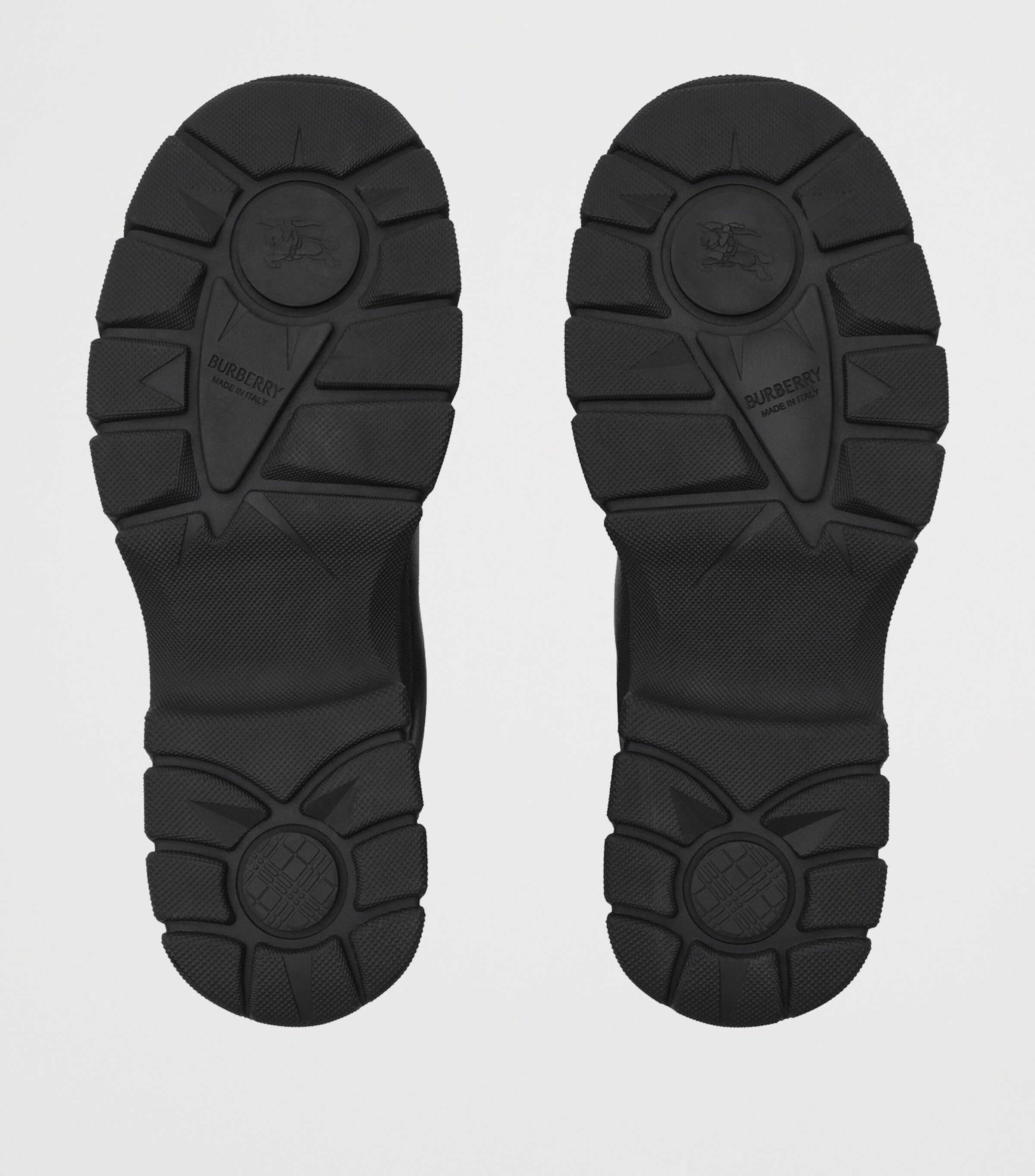 Burberry Leather Tone Lace-Up Boots Black Image 5