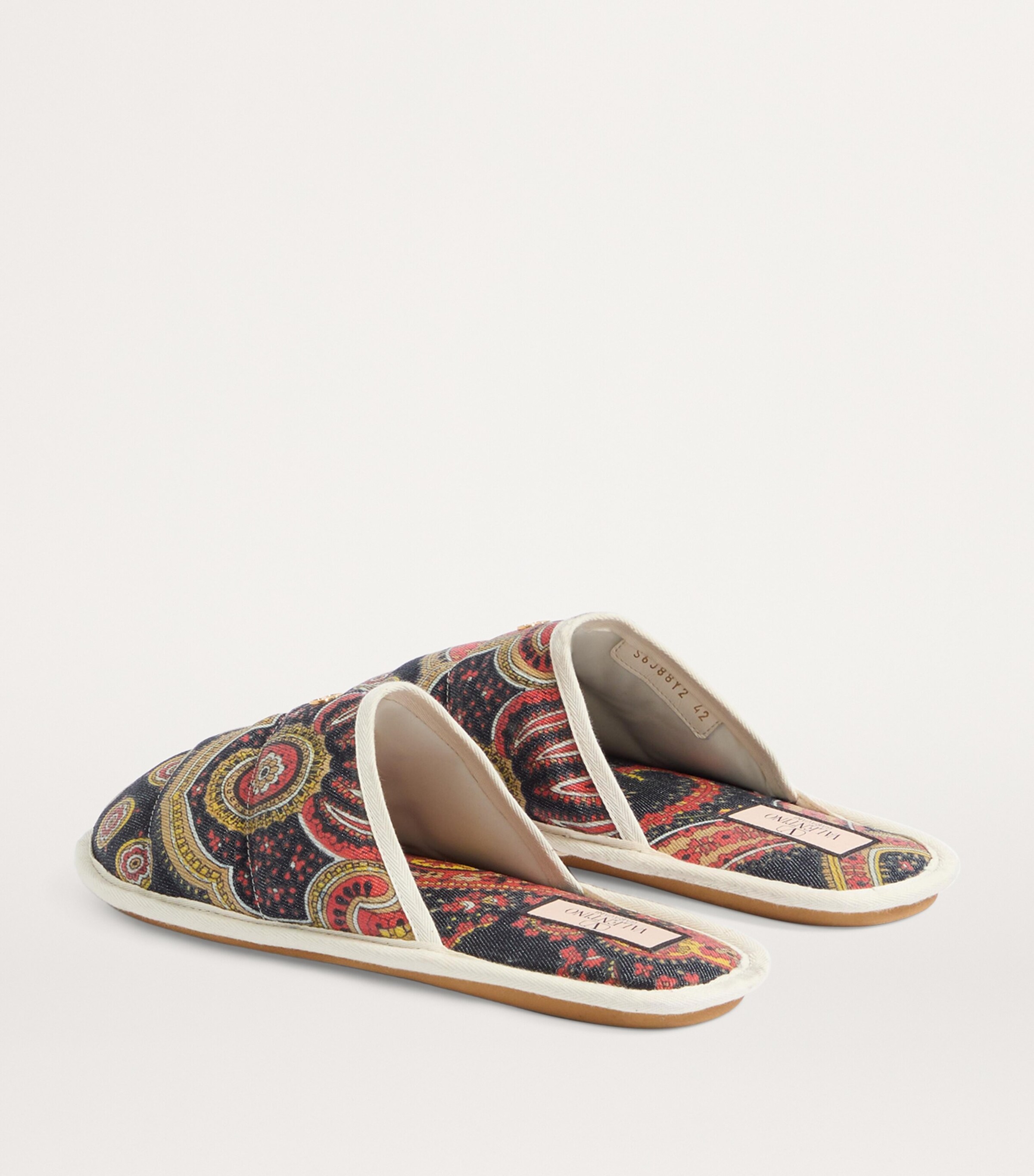 サンダル VALENTINO GARAVANI Printed Fabric Ta Chambre Slippers Valentino Garavani Ta Chambre Slippers | Harrods CA